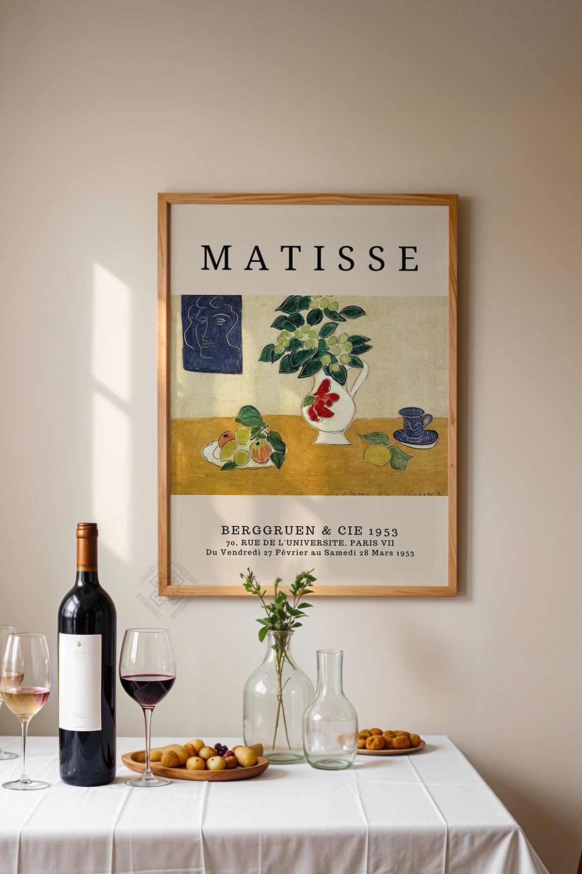 Henri Matisse Serisi Ahşap Çerçeveli Poster, Tablo Duvar Dekoru No:6