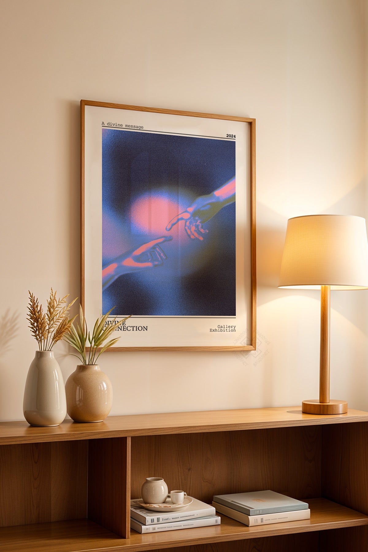 Aura Serisi Ahşap Çerçeveli Poster, Tablo No:64