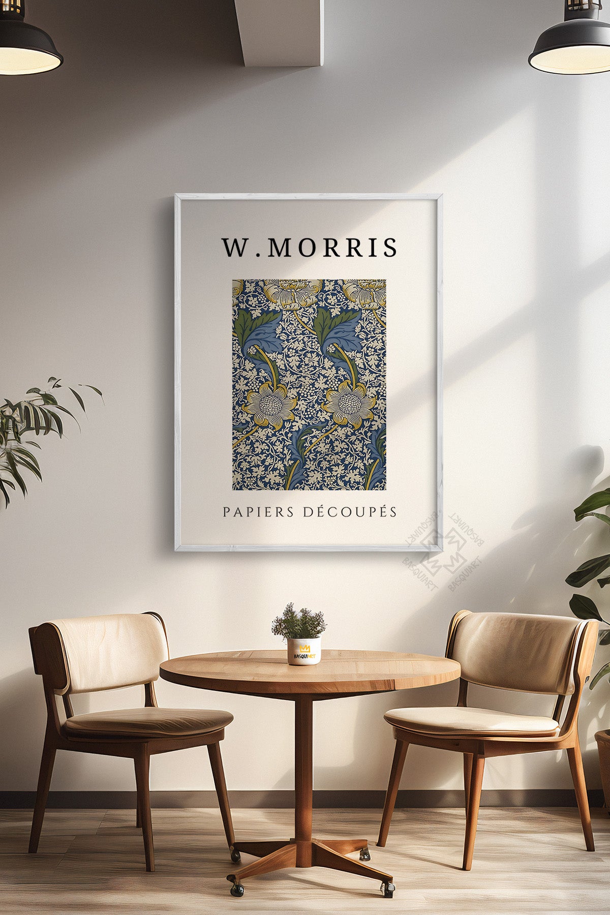 William Morris Serisi Beyaz Çerçeveli Poster, Tablo Duvar Dekoru No:19