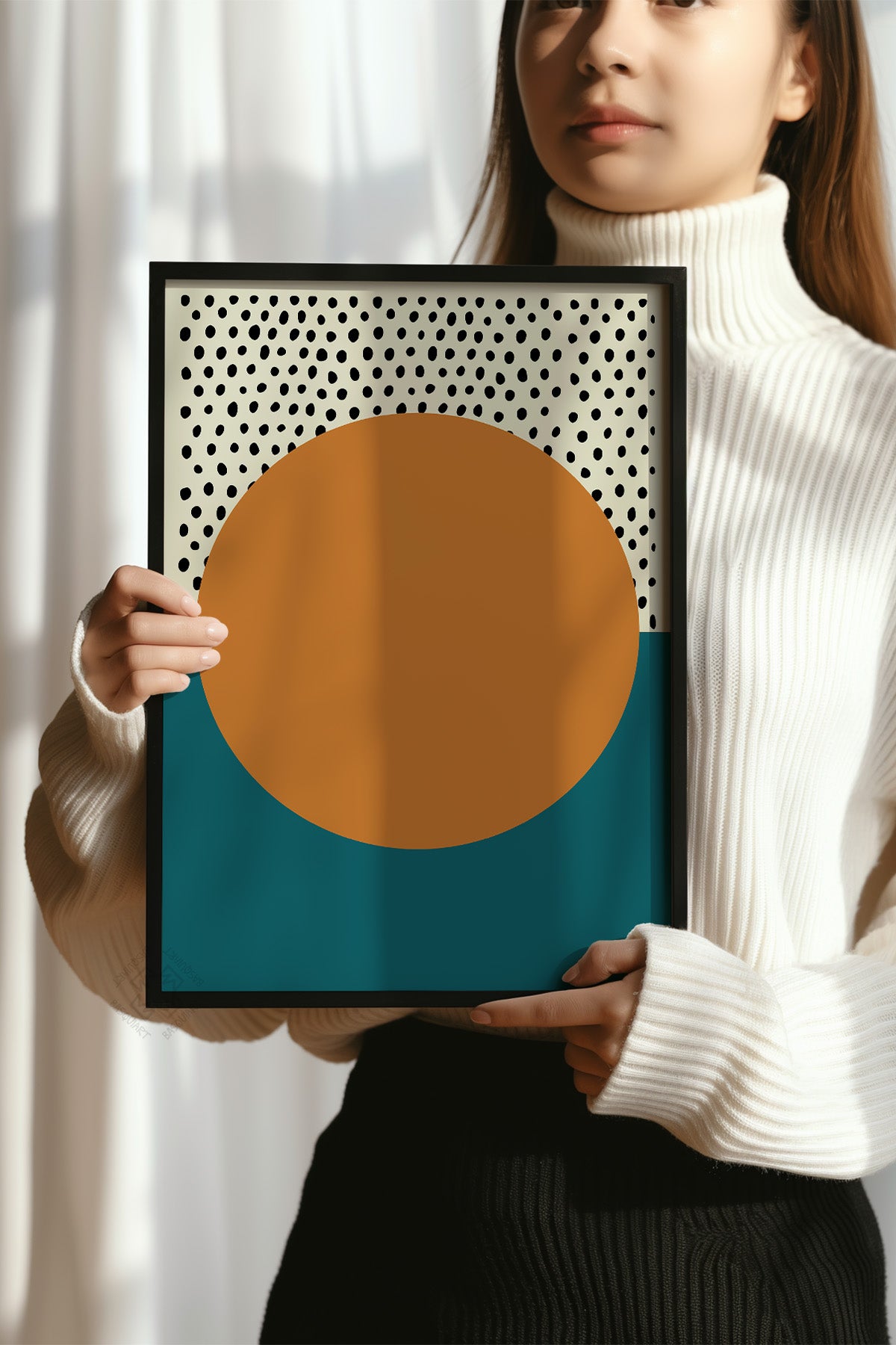 Bauhaus Serisi Siyah Çerçeveli Poster, Tablo No:78
