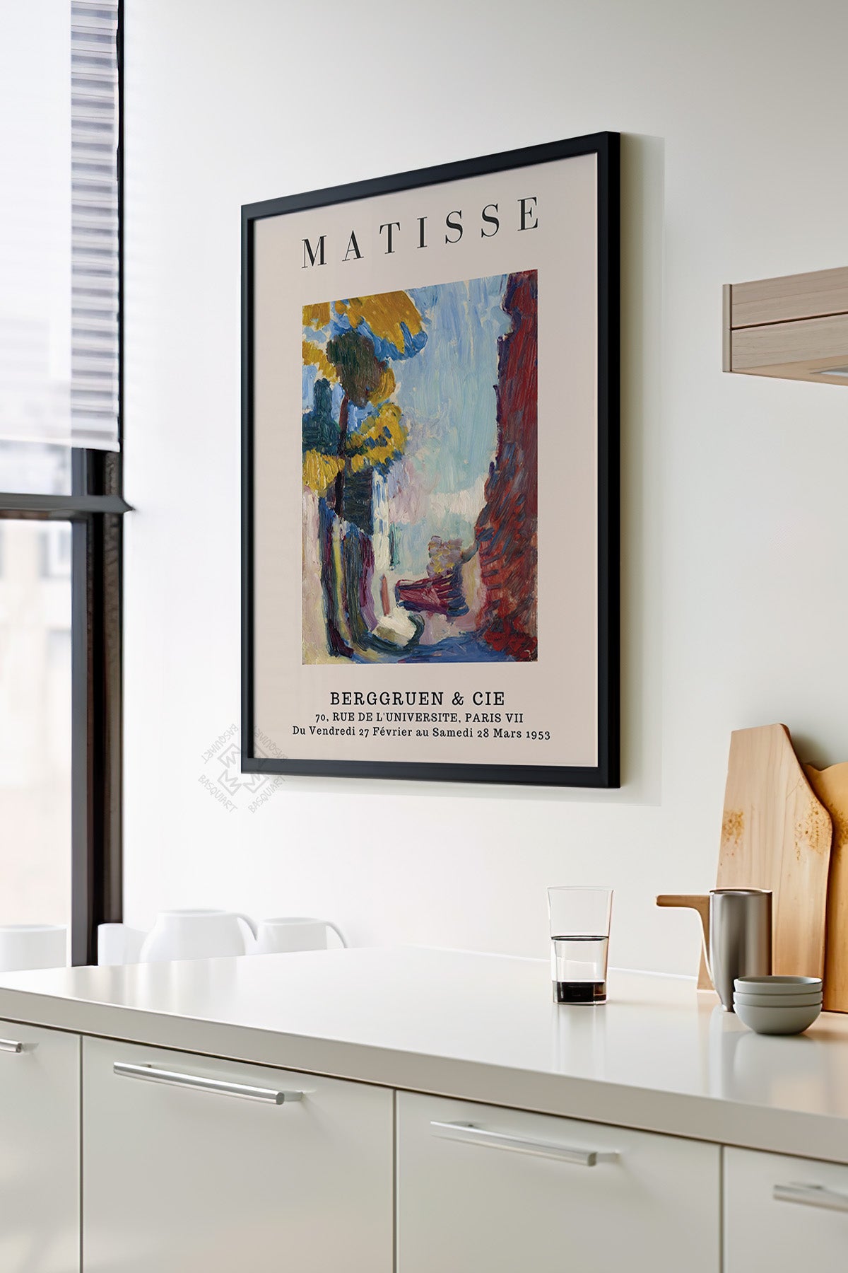 Henri Matisse Serisi Siyah Çerçeveli Poster, Tablo Duvar Dekoru No:9