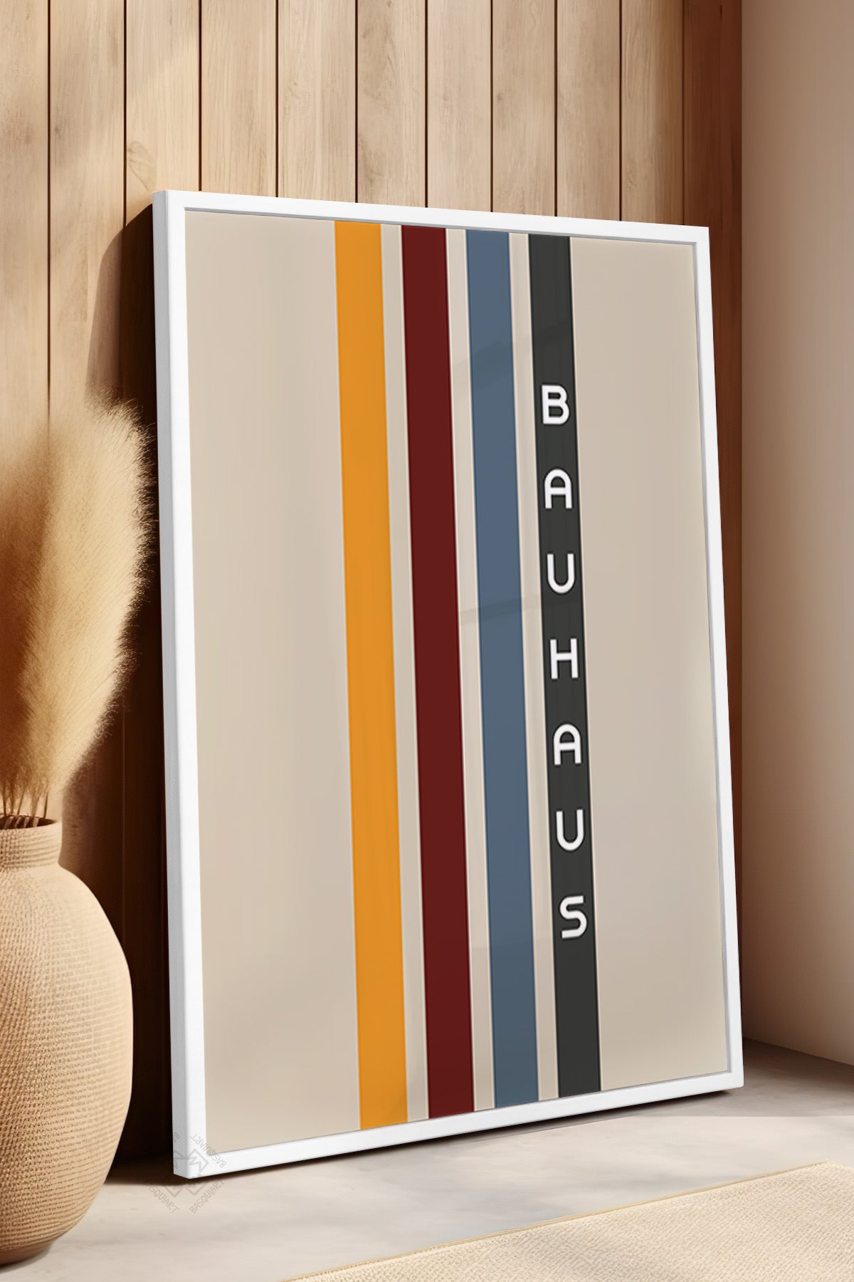 Bauhaus Serisi Beyaz Çerçeveli Poster, Tablo No:95