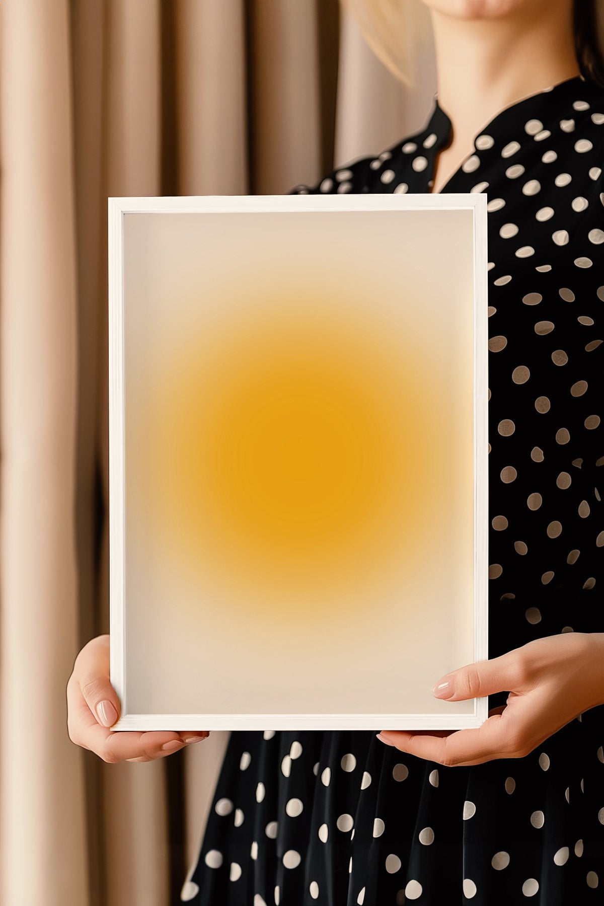 Aura Serisi Beyaz Çerçeveli Poster, Tablo No:81