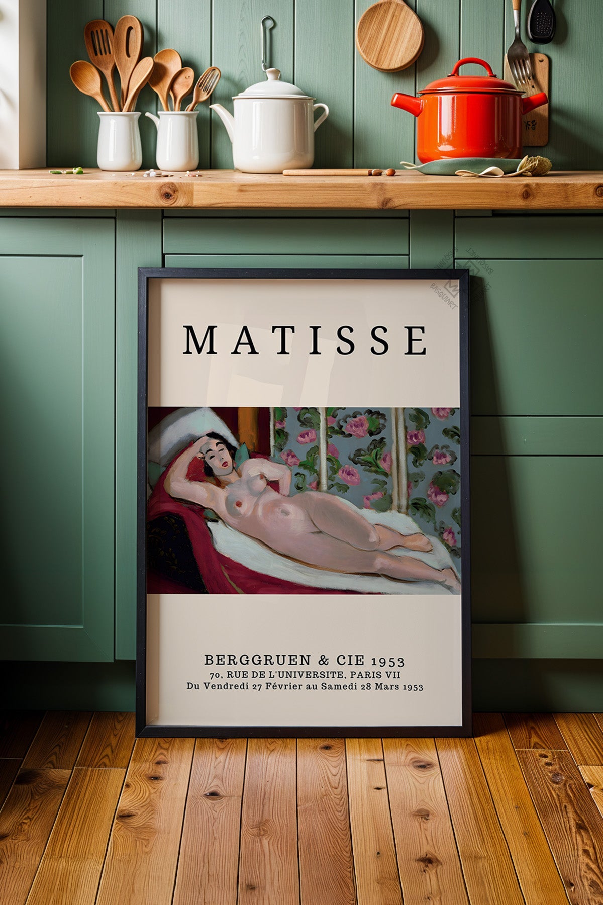 Henri Matisse Serisi Siyah Çerçeveli Poster, Tablo Duvar Dekoru No:5