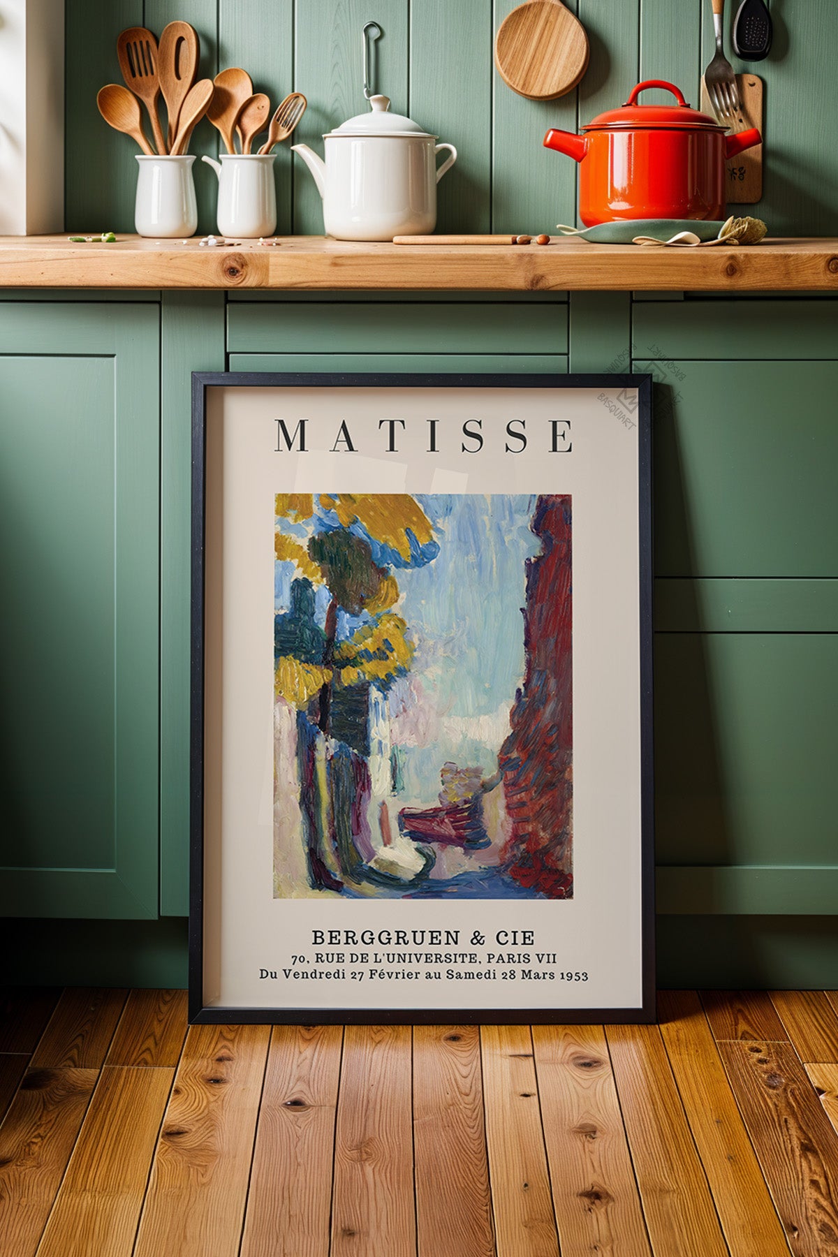 Henri Matisse Serisi Siyah Çerçeveli Poster, Tablo Duvar Dekoru No:9