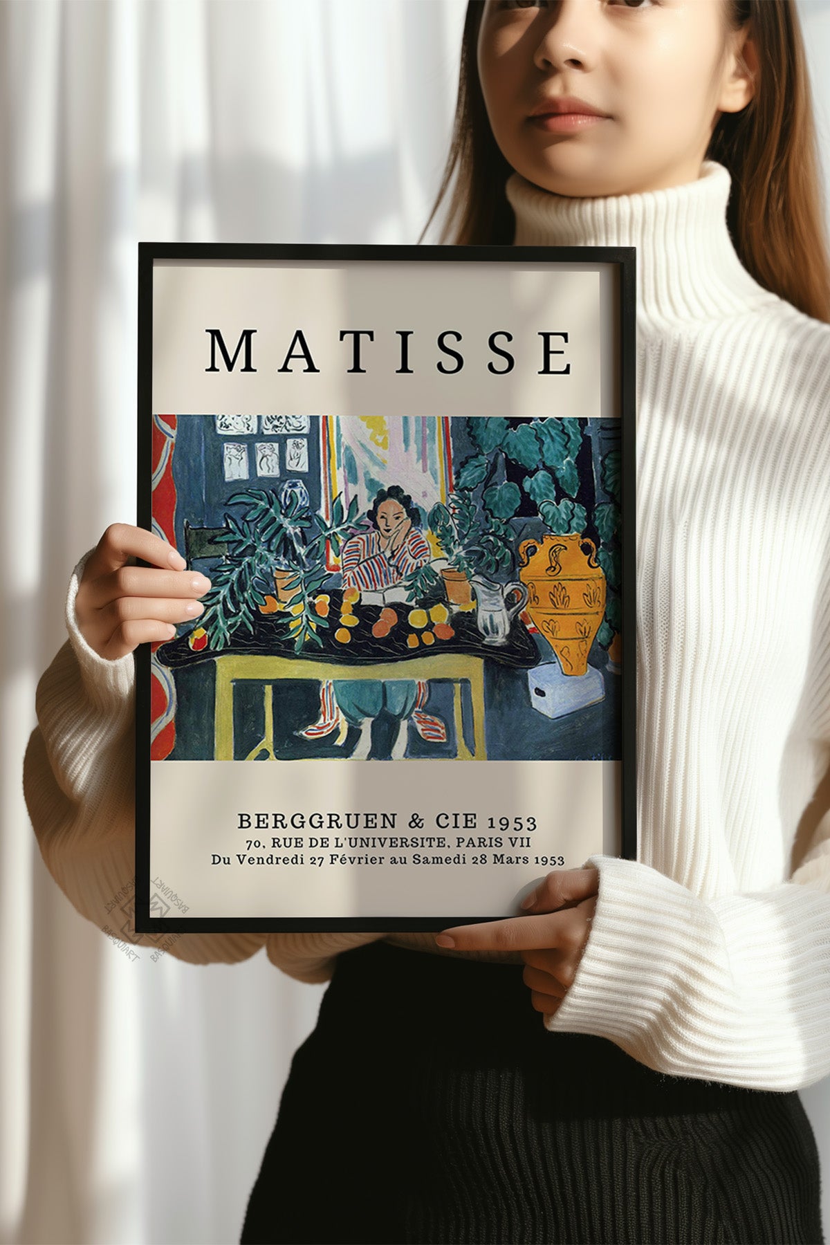 Henri Matisse Serisi Siyah Çerçeveli Poster, Tablo Duvar Dekoru No:1