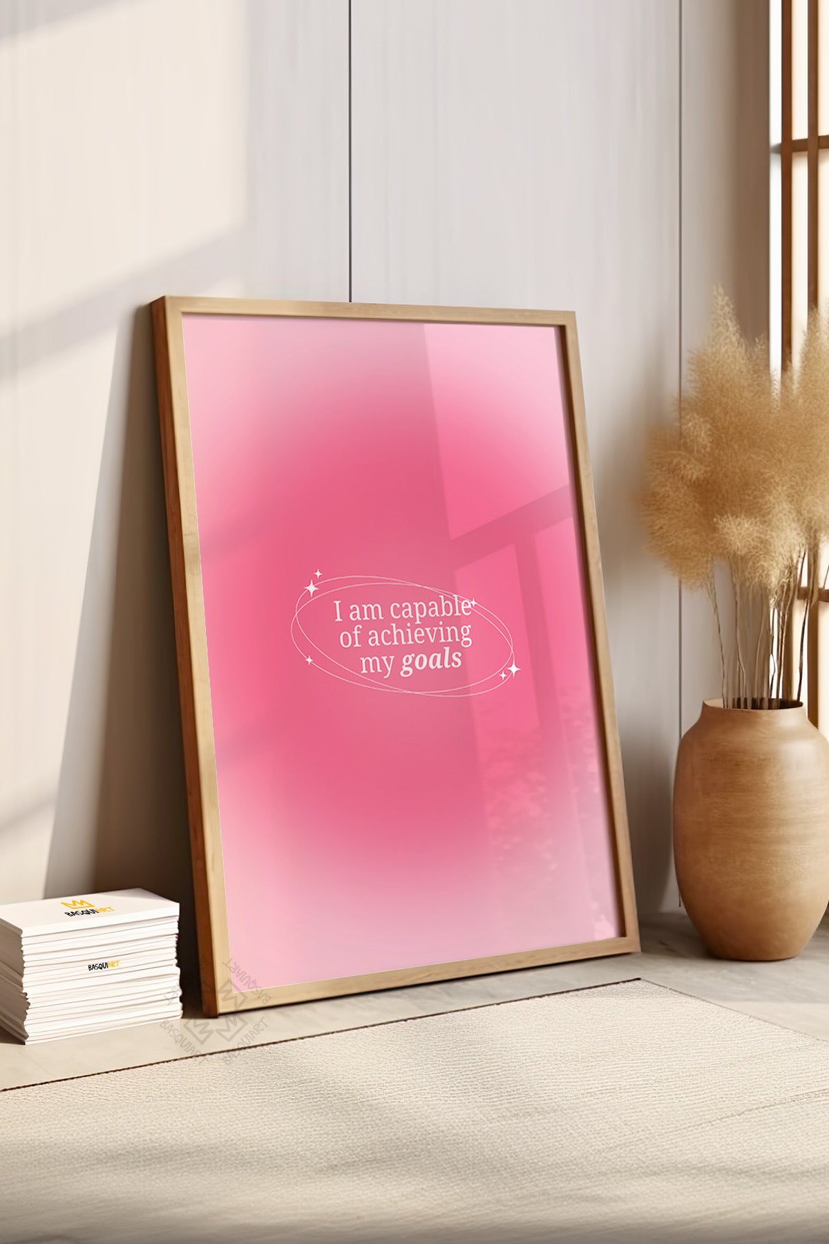 Aura Serisi Ahşap Çerçeveli Poster, Tablo No:167