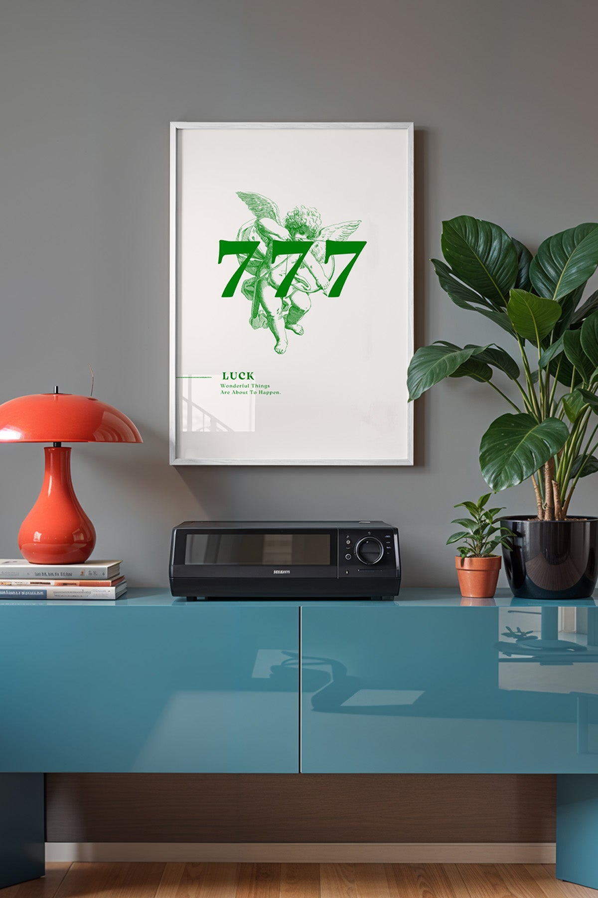 Lucky You Serisi Beyaz Çerçeveli Poster, Tablo Duvar Dekoru No:131