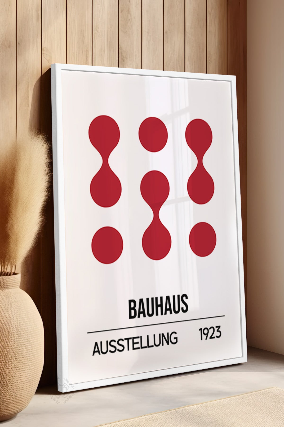 Bauhaus Serisi Beyaz Çerçeveli Poster, Tablo No:126
