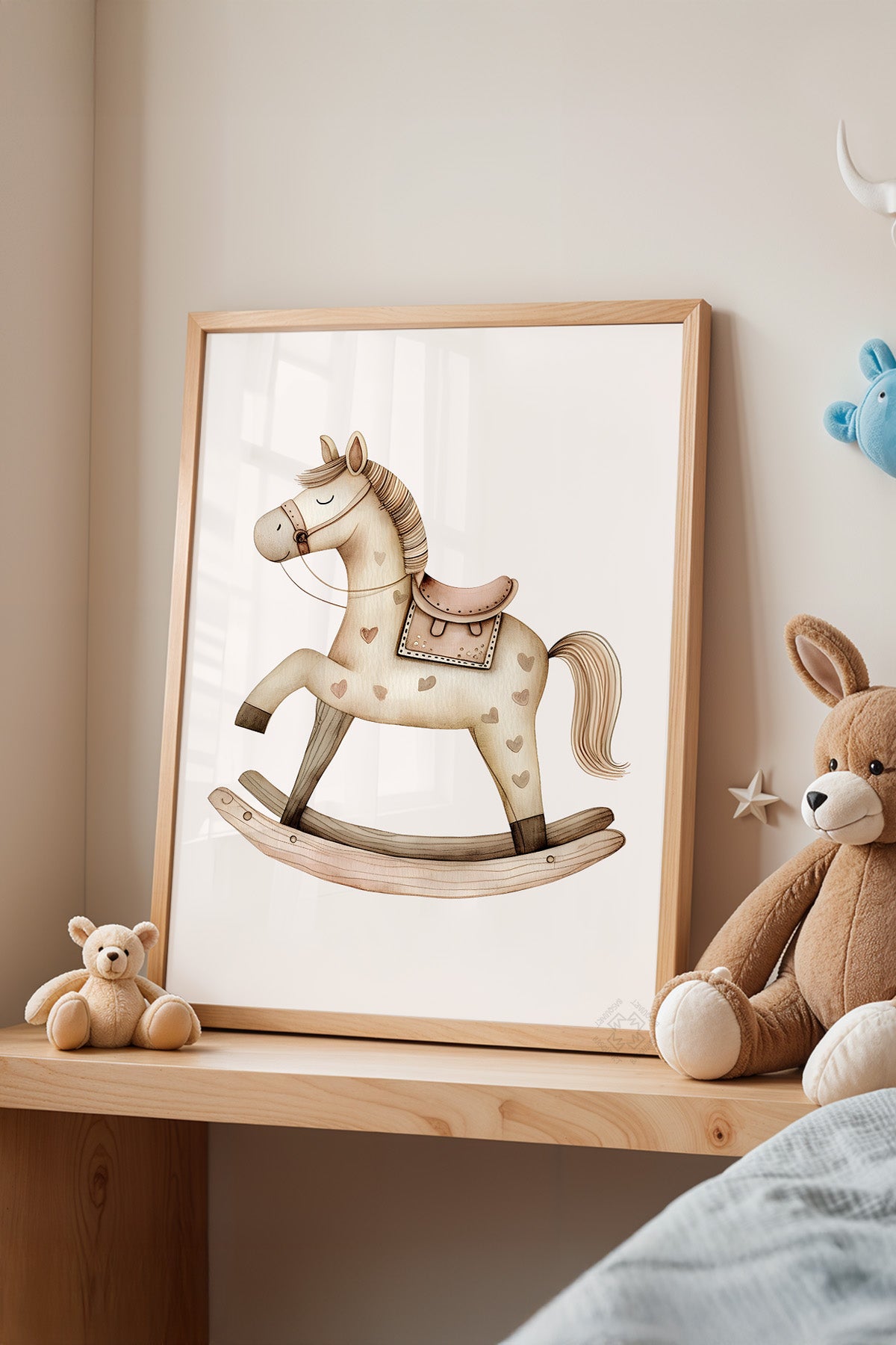 Çocuk Odası, Bebek Odası Ahşap Çerçeveli Poster, Tablo No:55