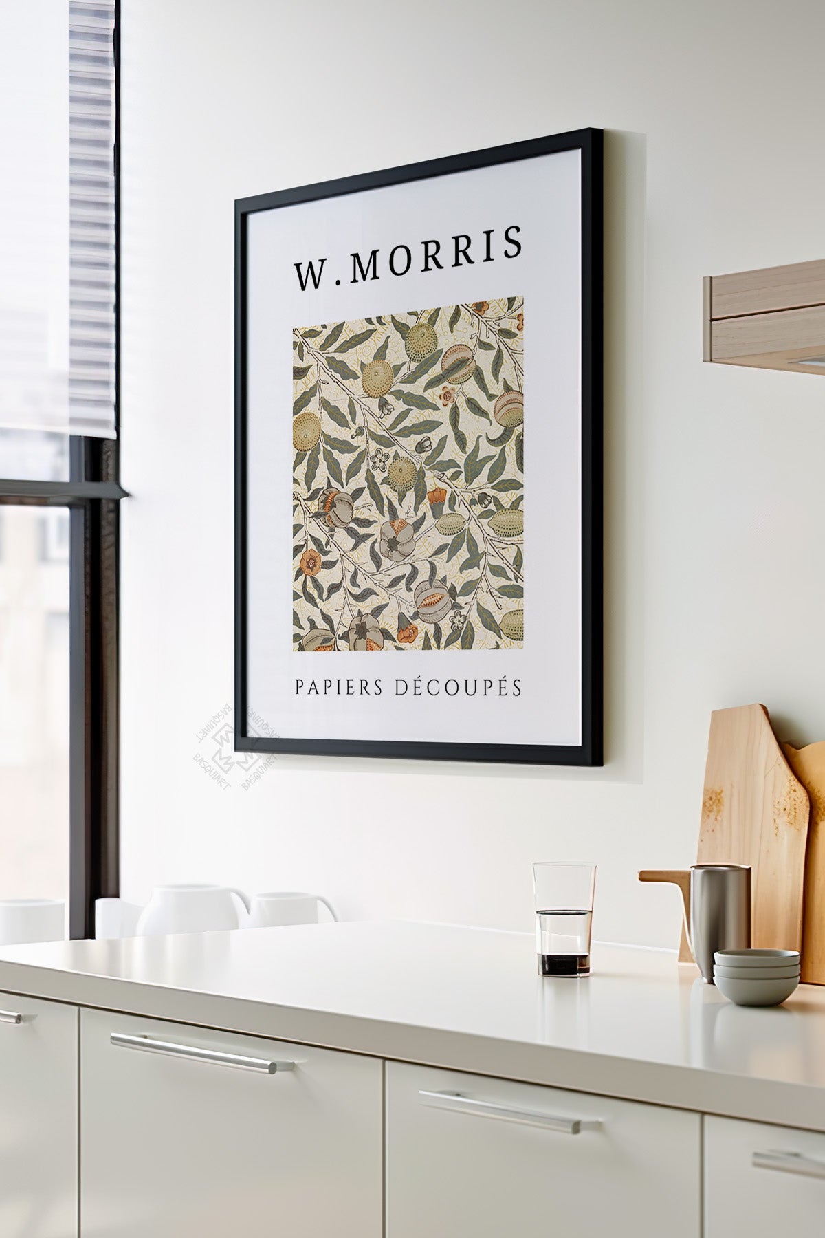 William Morris Serisi Siyah Çerçeveli Poster, Tablo Duvar Dekoru No:6