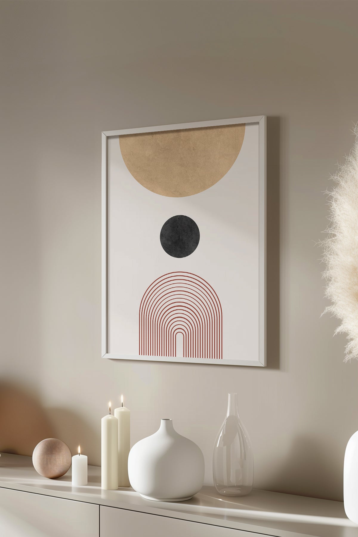 Bohemian Serisi Beyaz Çerçeveli Poster, Tablo No:10