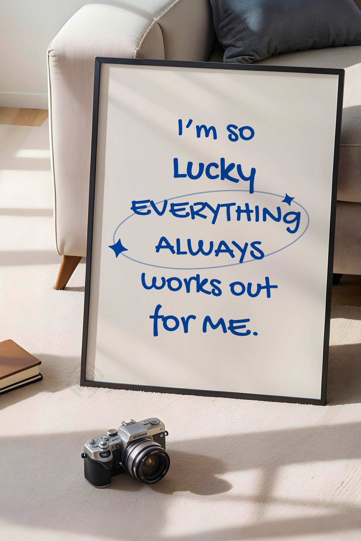 Lucky You Serisi Siyah Çerçeveli Poster, Tablo Duvar Dekoru No:29