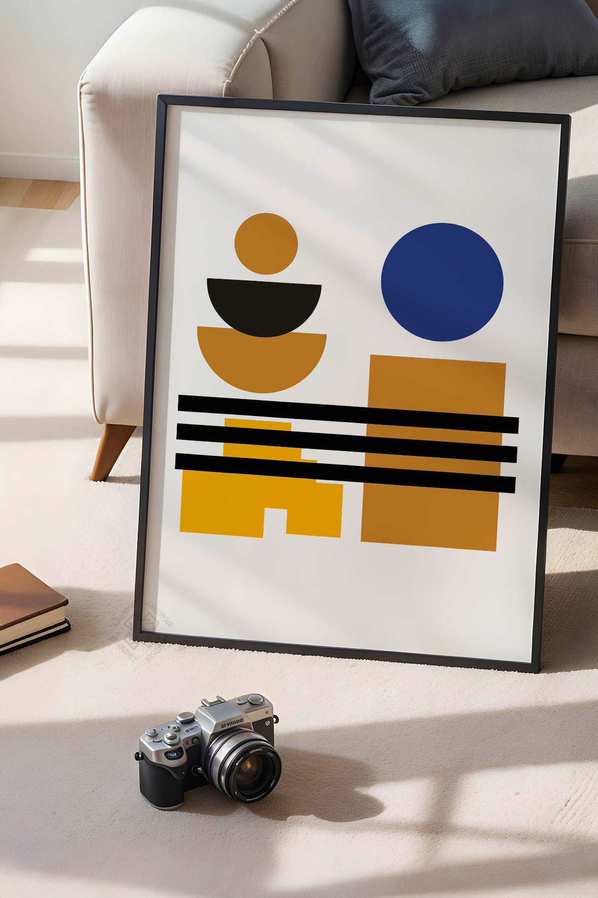 Bauhaus Serisi Siyah Çerçeveli Poster, Tablo No:103