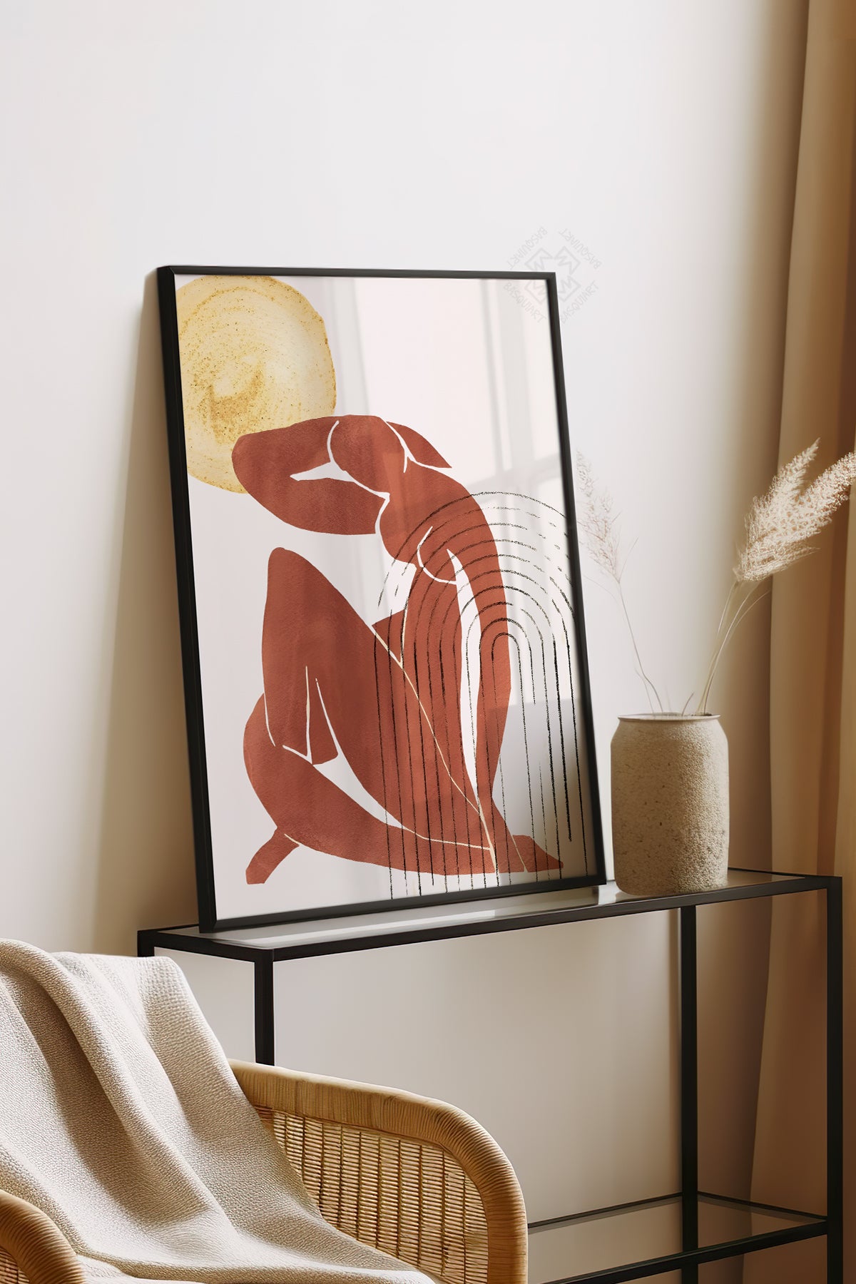 Bohemian Serisi Siyah Çerçeveli Poster, Tablo No:24
