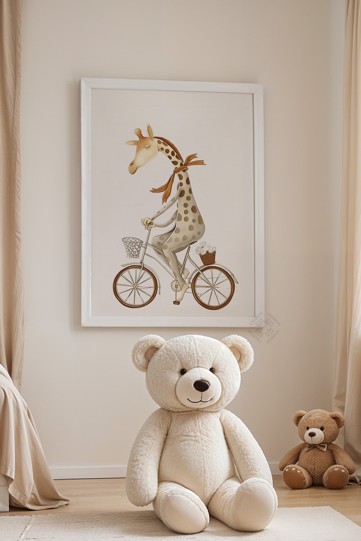 Çocuk Odası, Bebek Odası Beyaz Çerçeveli Poster, Tablo No:83