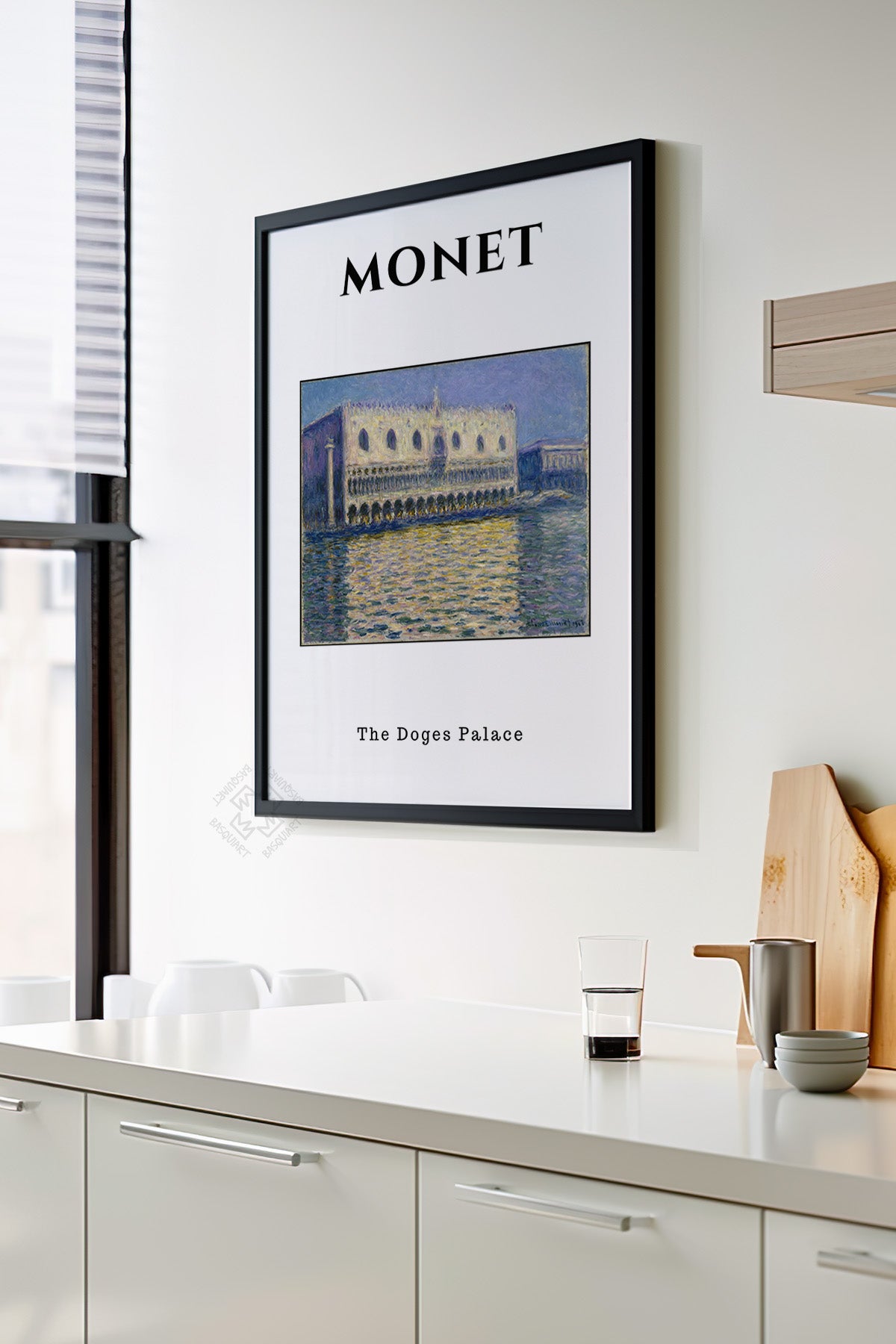 Claude Monet Serisi Siyah Çerçeveli Poster, Tablo Duvar Dekoru No:17