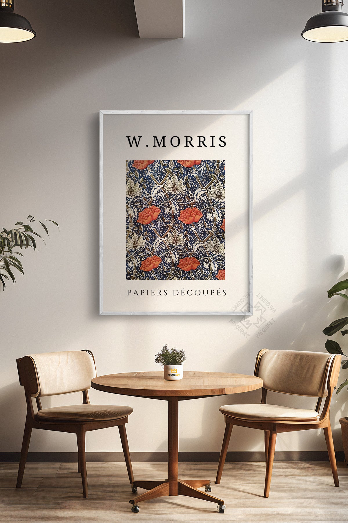 William Morris Serisi Beyaz Çerçeveli Poster, Tablo Duvar Dekoru No:8