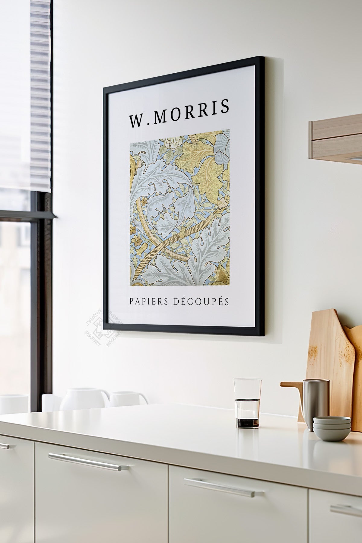 William Morris Serisi Siyah Çerçeveli Poster, Tablo Duvar Dekoru No:10