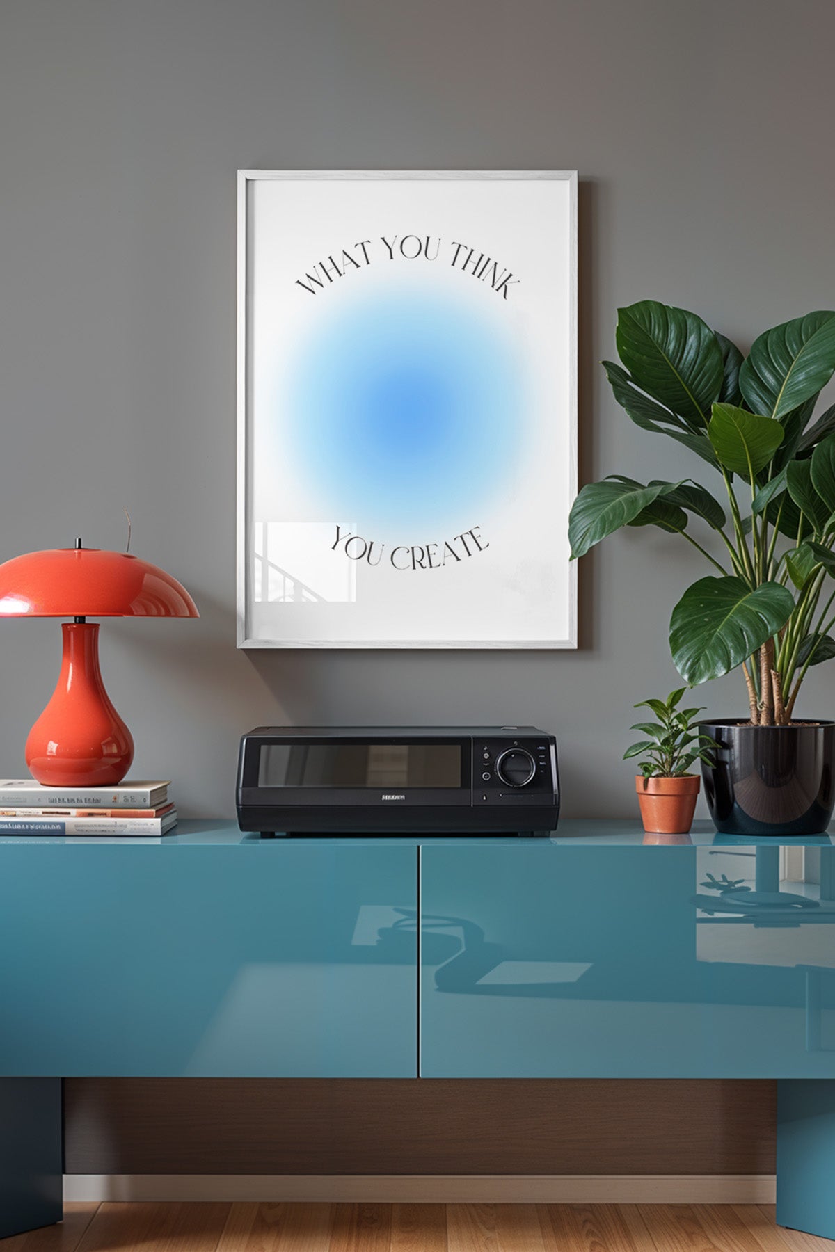 Aura Serisi Beyaz Çerçeveli Poster, Tablo No:149