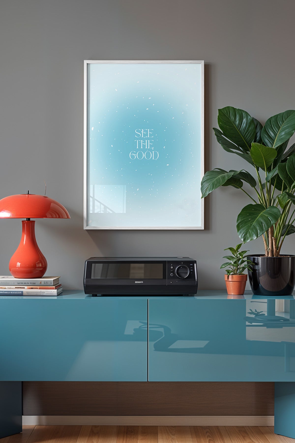 Aura Serisi Beyaz Çerçeveli Poster, Tablo No:103