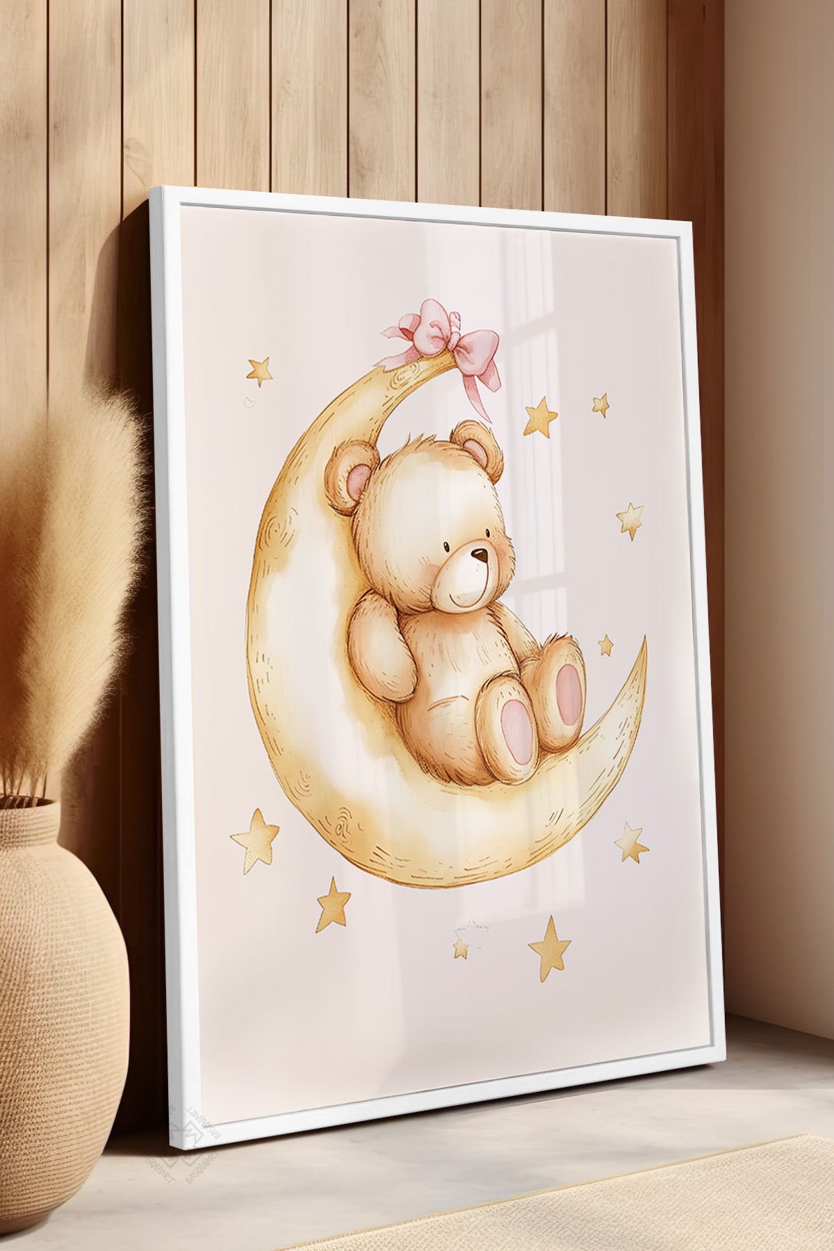 Çocuk Odası, Bebek Odası Beyaz Çerçeveli Poster, Tablo No:54