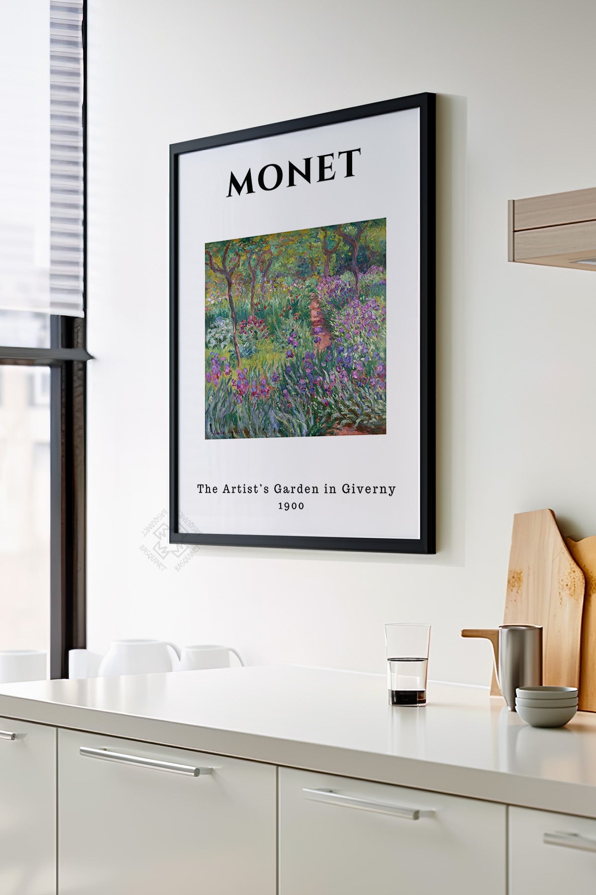 Claude Monet Serisi Siyah Çerçeveli Poster, Tablo Duvar Dekoru No:21
