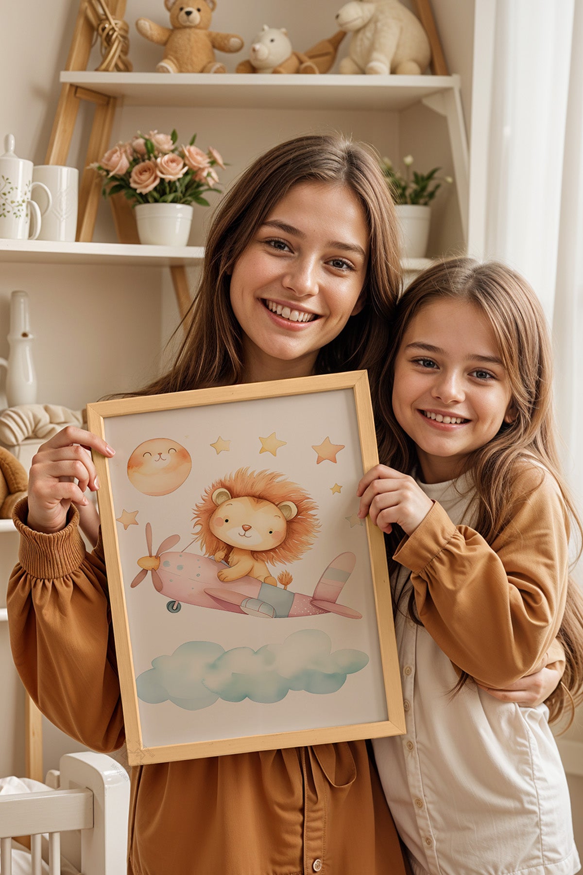 Çocuk Odası, Bebek Odası Ahşap Çerçeveli Poster, Tablo No:42