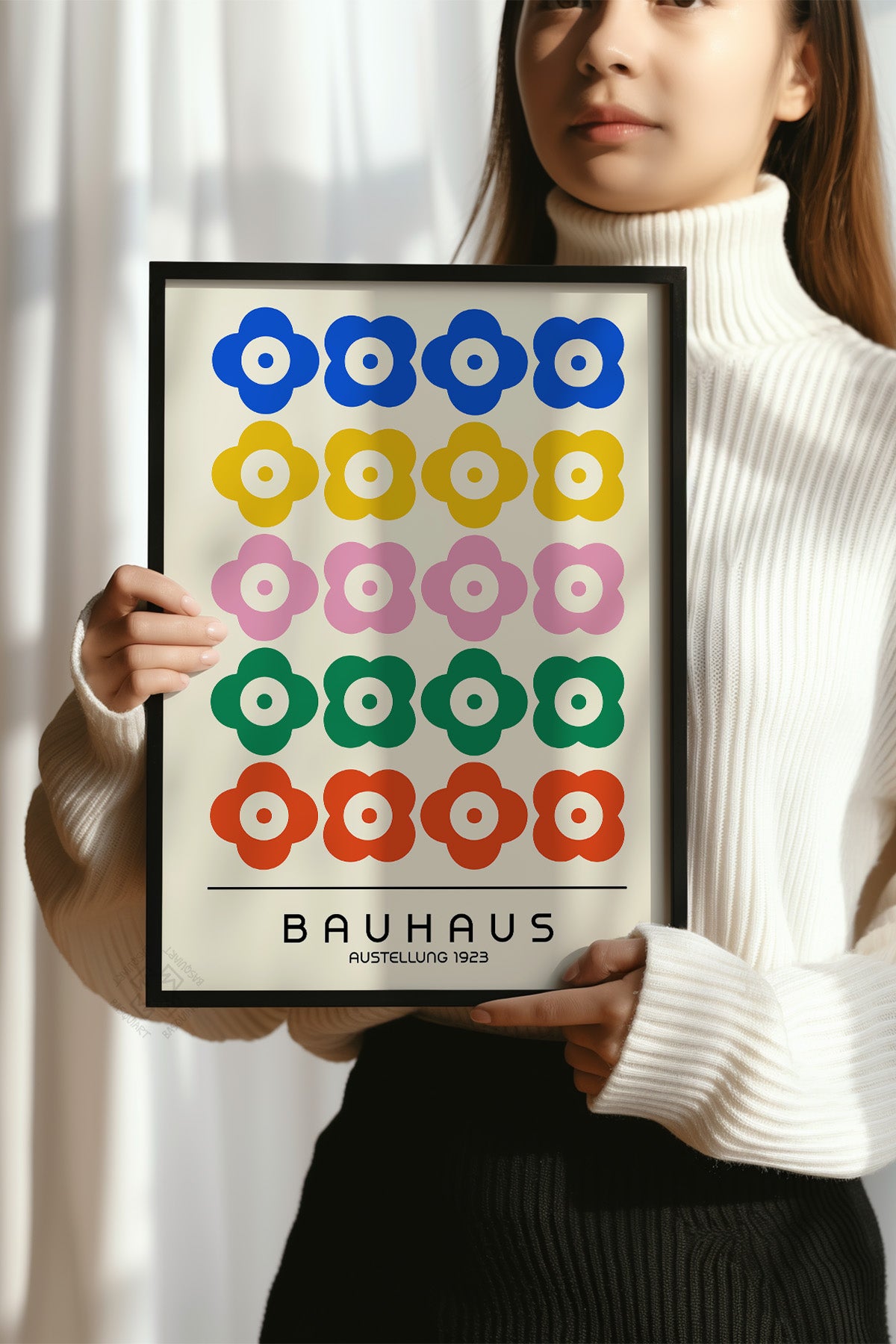 Bauhaus Serisi Siyah Çerçeveli Poster, Tablo No:97