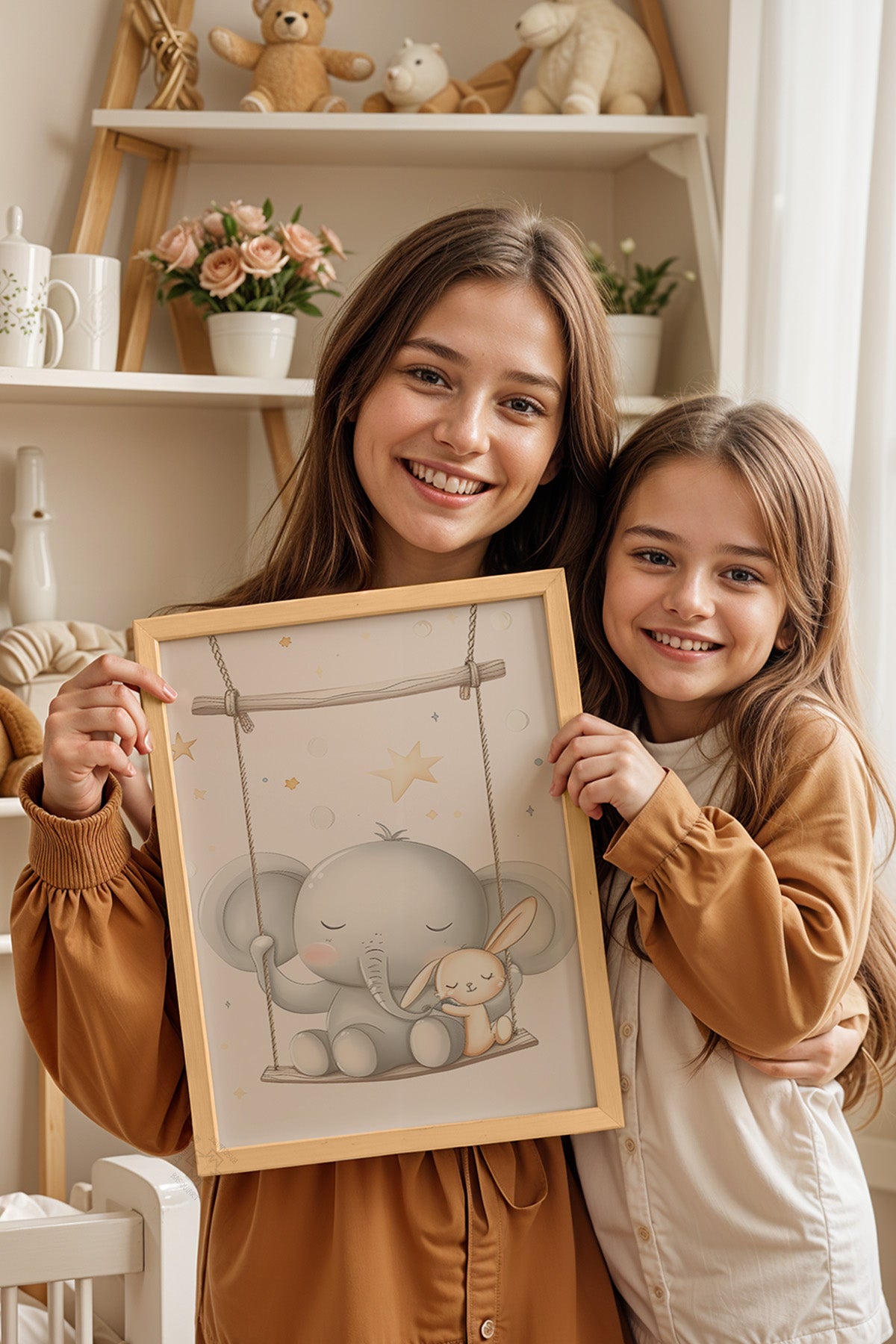 Çocuk Odası, Bebek Odası Ahşap Çerçeveli Poster, Tablo No:73