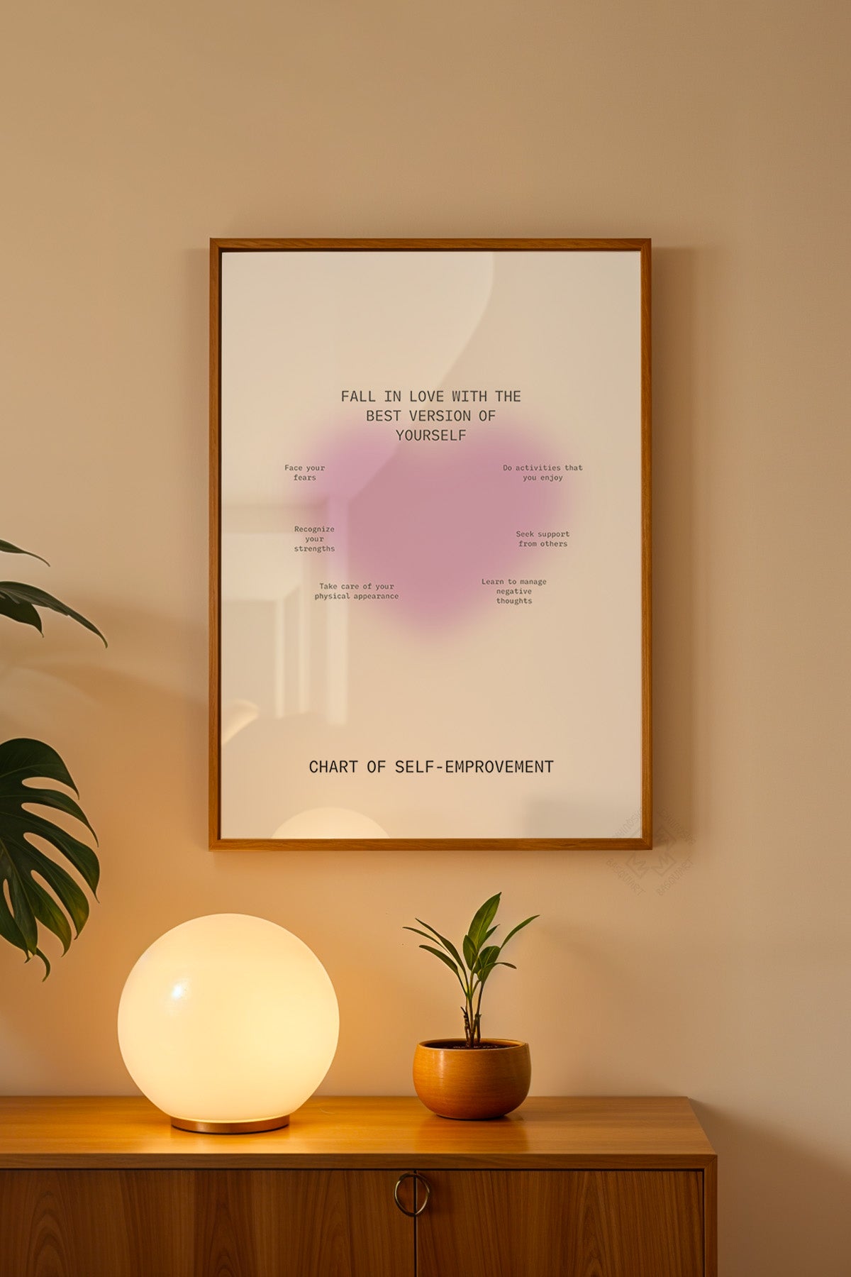 Aura Serisi Ahşap Çerçeveli Poster, Tablo No:113