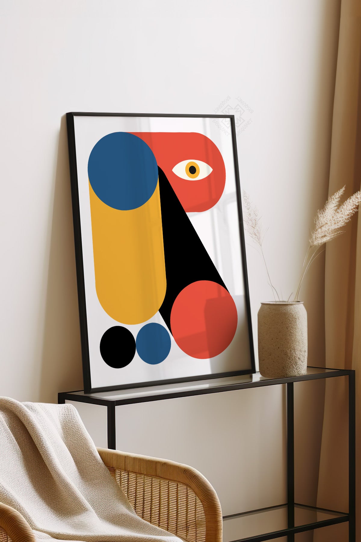 Bauhaus Serisi Siyah Çerçeveli Poster, Tablo No:8