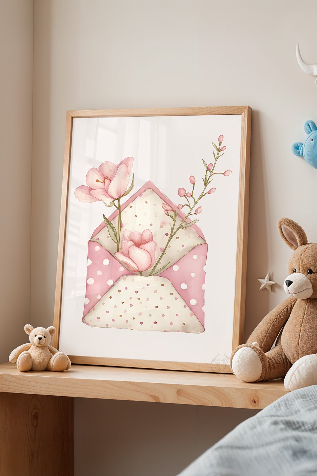 Çocuk Odası, Bebek Odası Ahşap Çerçeveli Poster, Tablo No:43