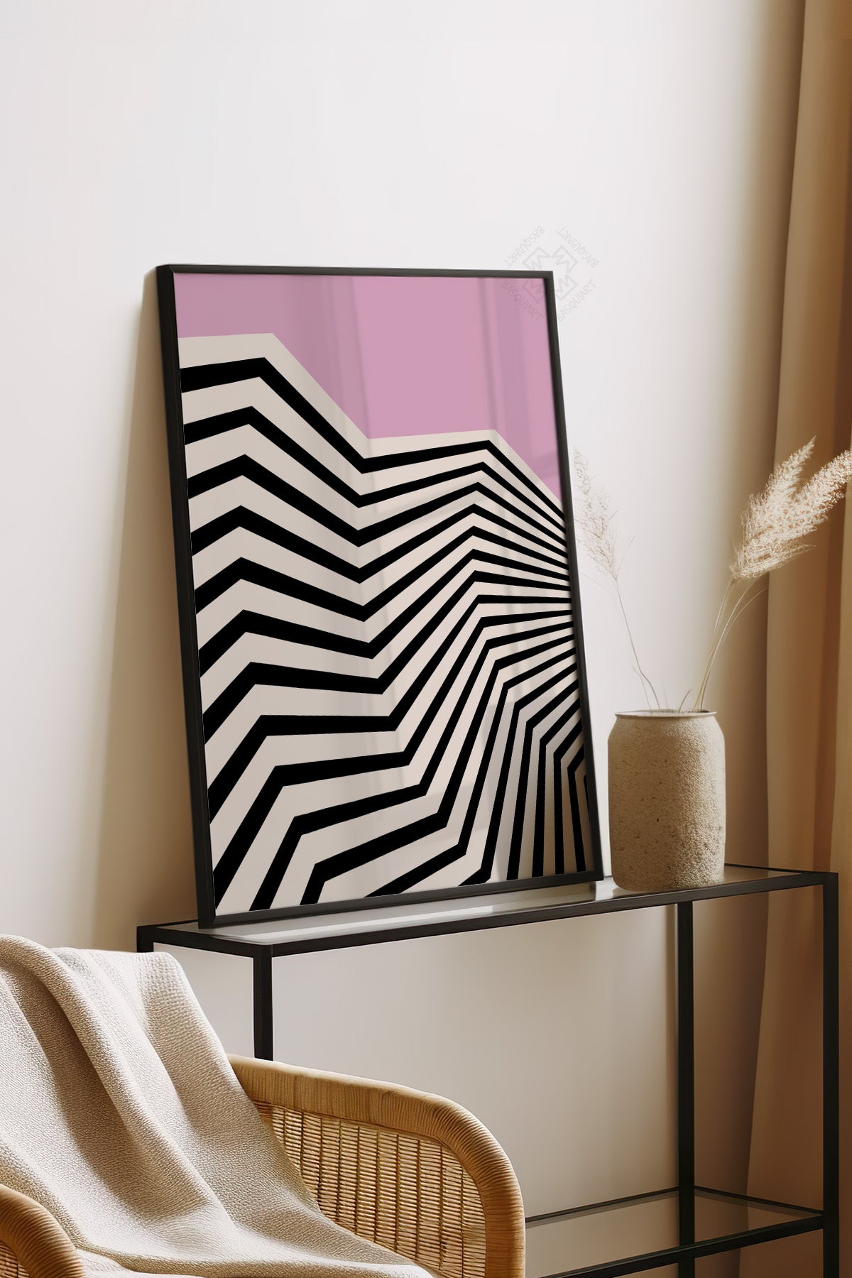 Bauhaus Serisi Siyah Çerçeveli Poster, Tablo No:64