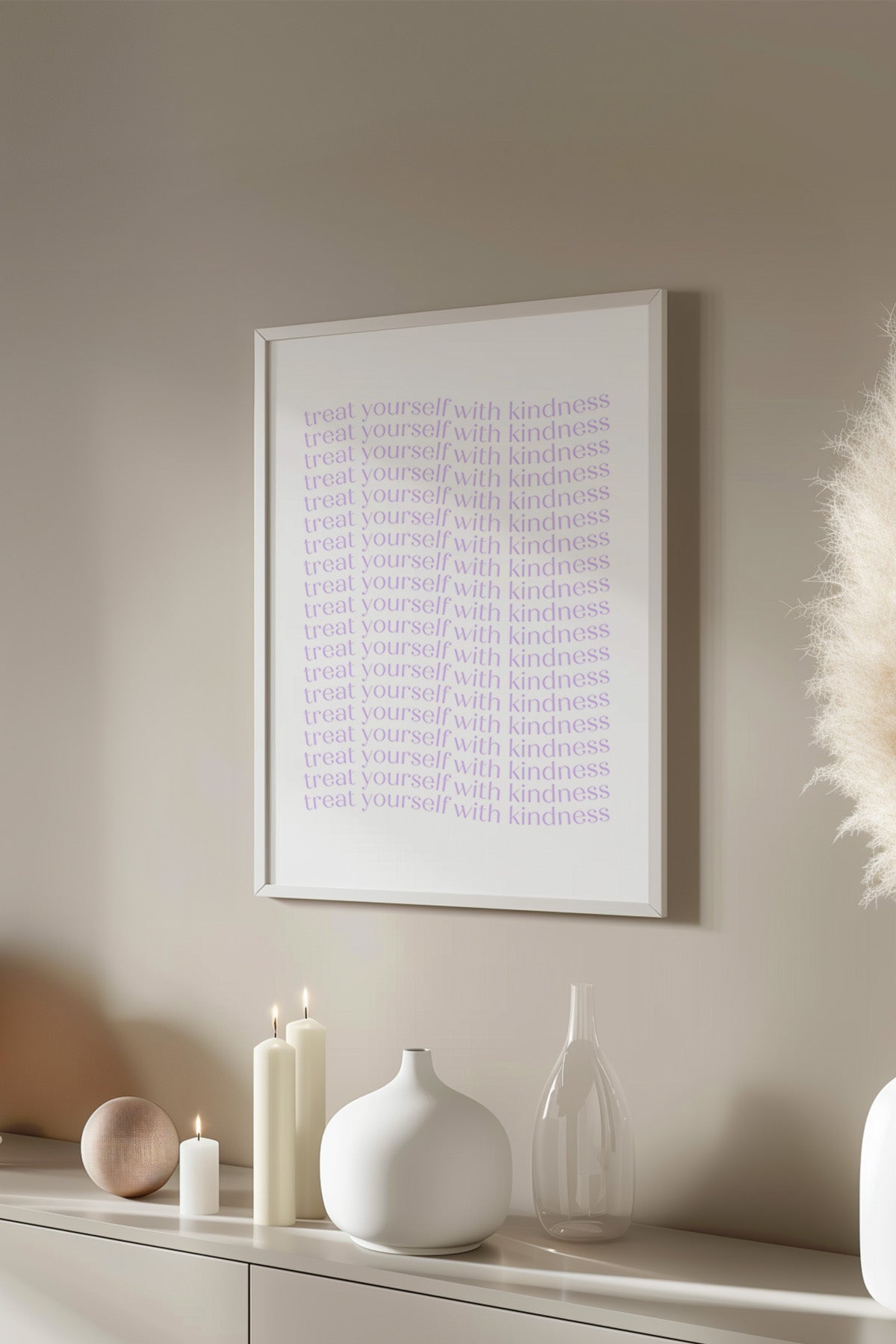 Aura Serisi Beyaz Çerçeveli Poster, Tablo No:146