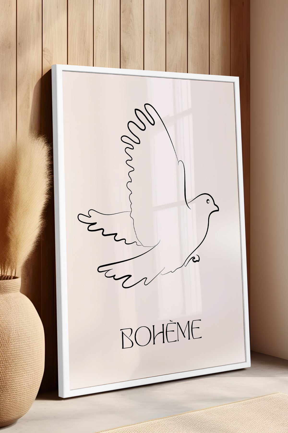 Bohemian Serisi Beyaz Çerçeveli Poster, Tablo No:78