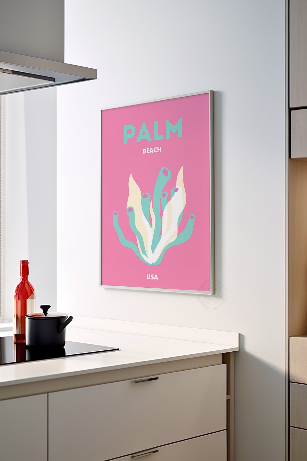 Şehir Serisi Beyaz Çerçeveli Poster, Tablo Duvar Dekoru No:4