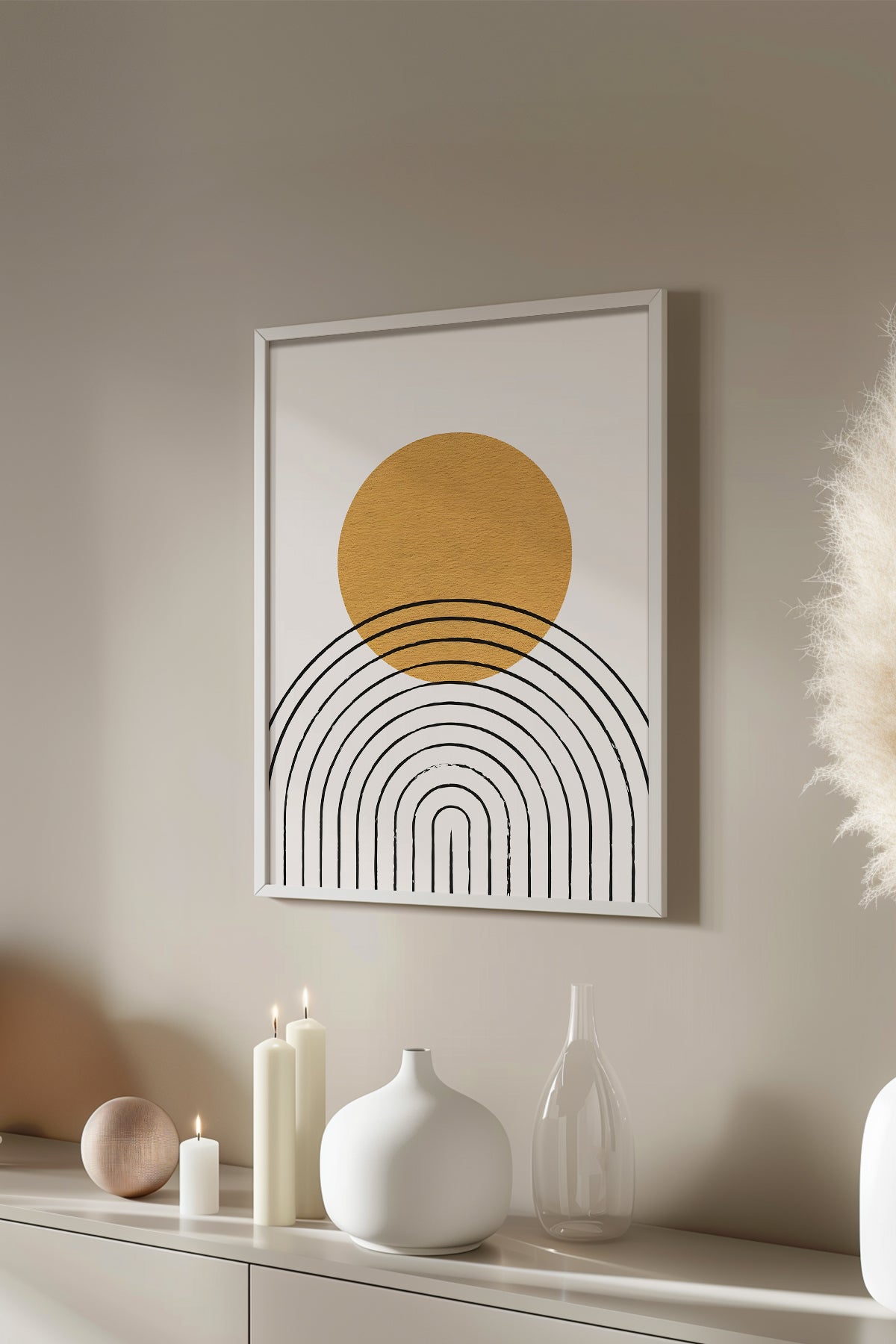 Bohemian Serisi Beyaz Çerçeveli Poster, Tablo No:22