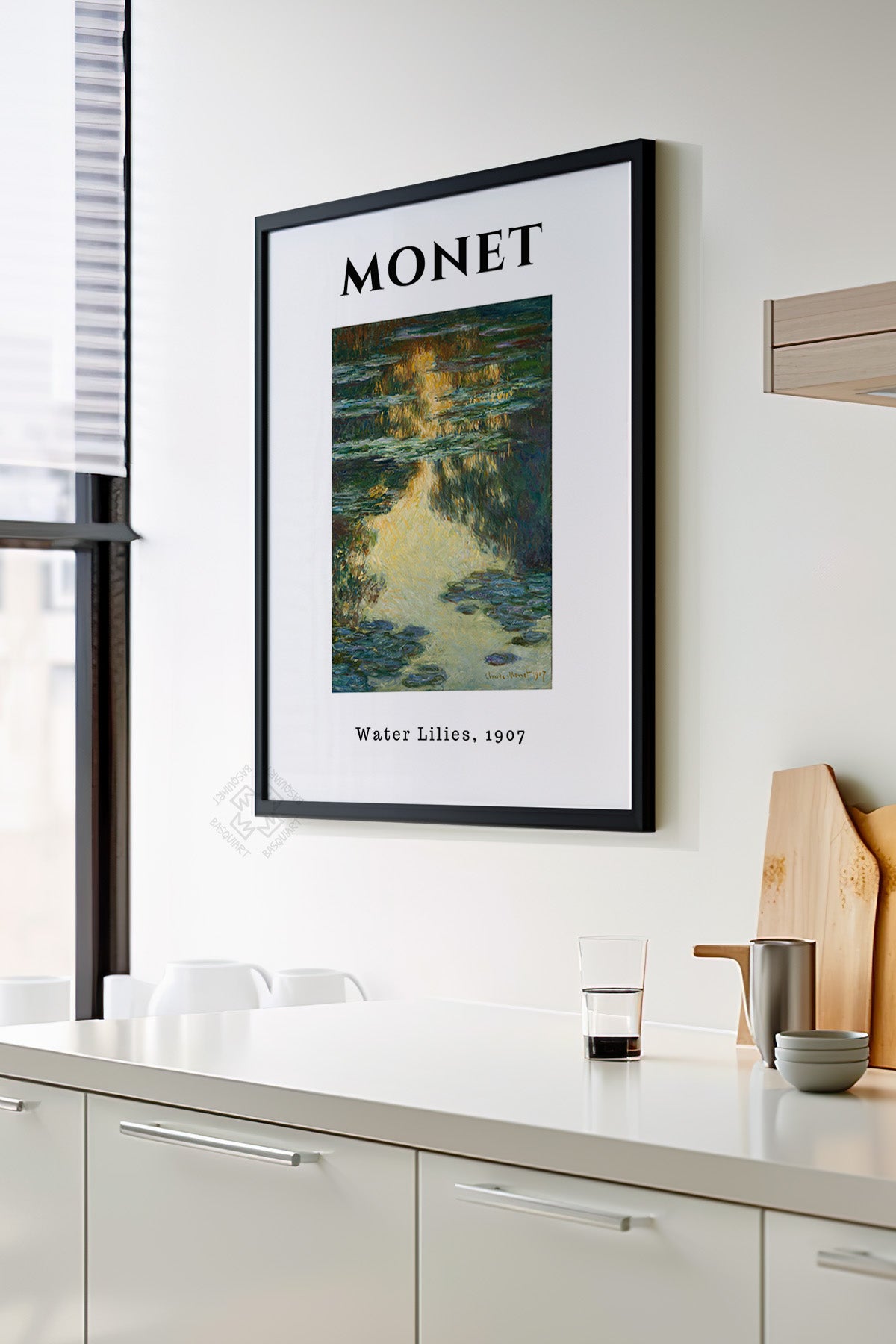 Claude Monet Serisi Siyah Çerçeveli Poster, Tablo Duvar Dekoru No:11