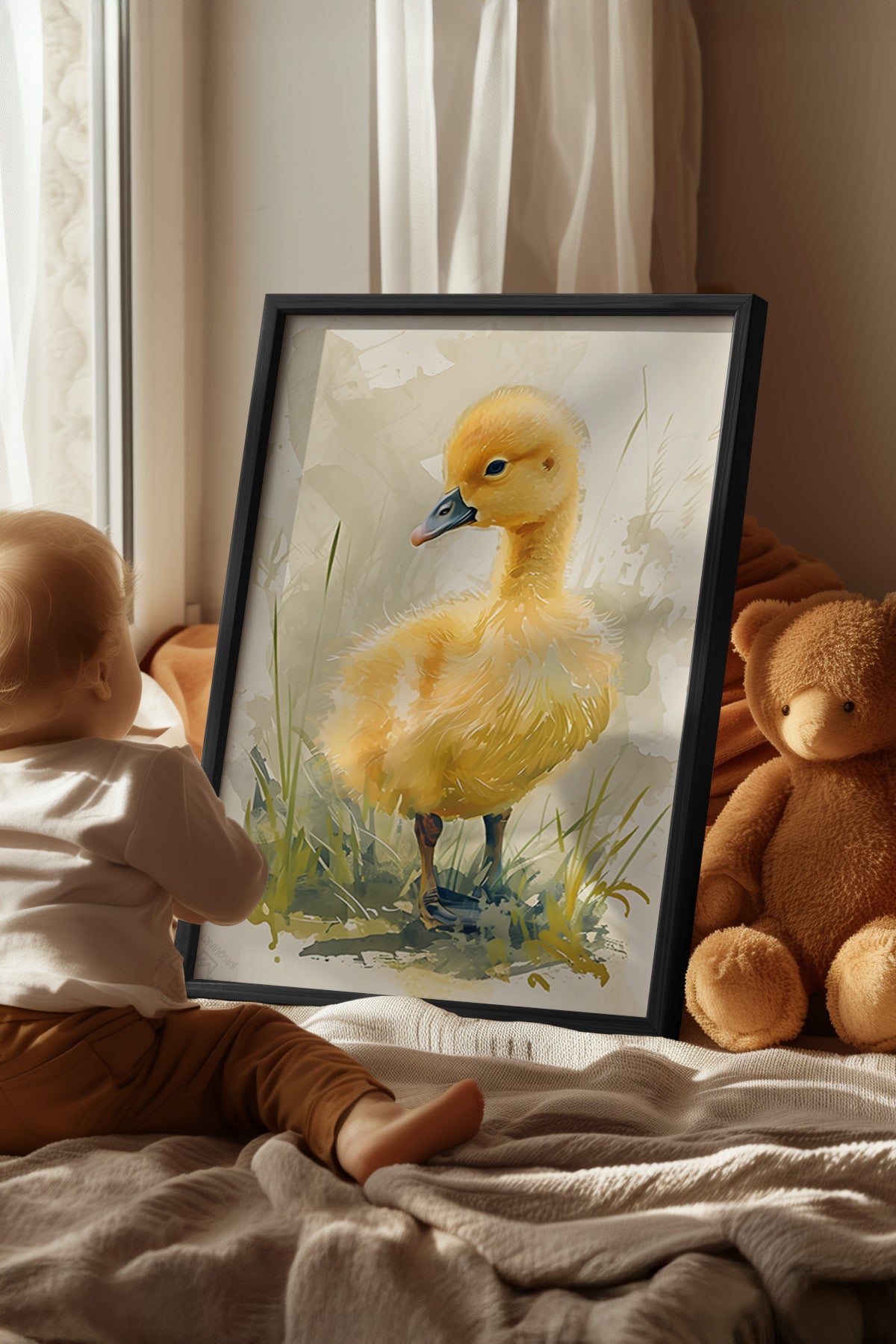 Çocuk Odası, Bebek Odası Siyah Çerçeveli Poster, Tablo No:63