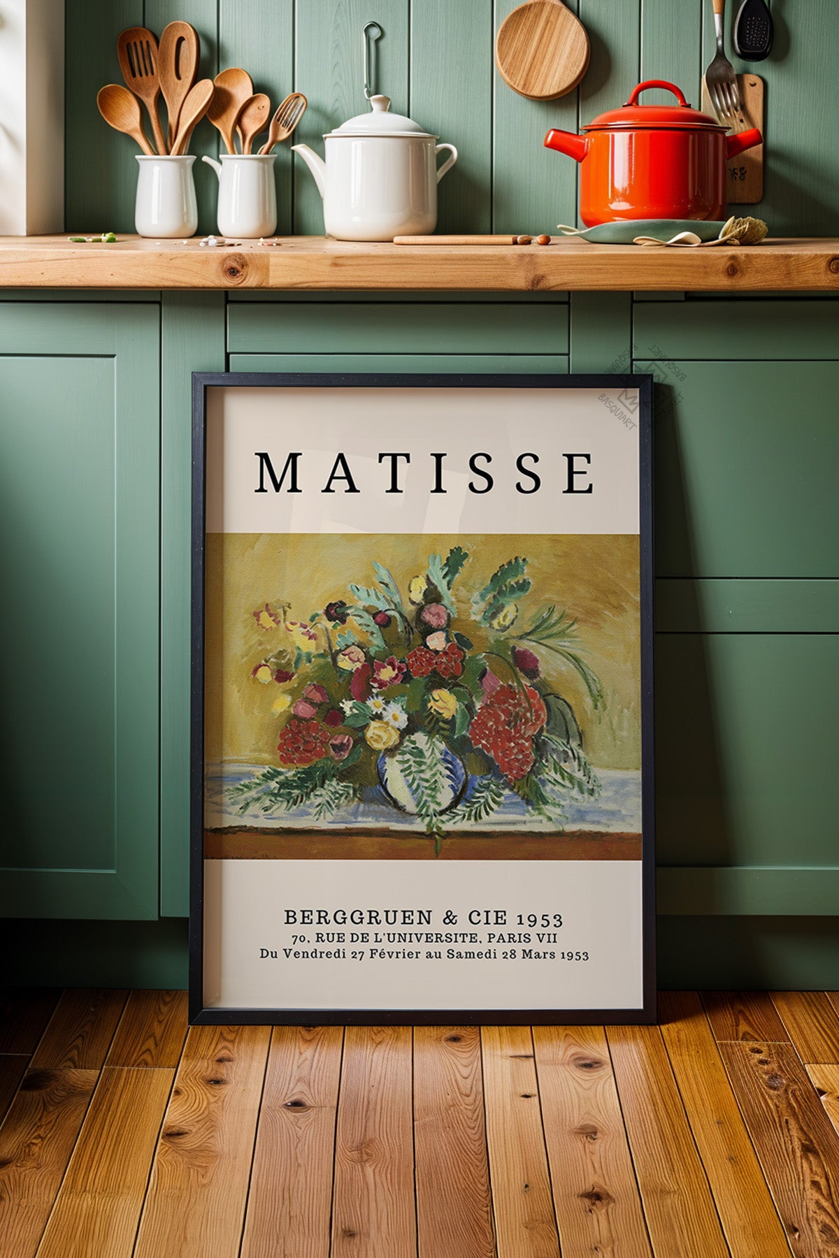 Henri Matisse Serisi Siyah Çerçeveli Poster, Tablo Duvar Dekoru No:2