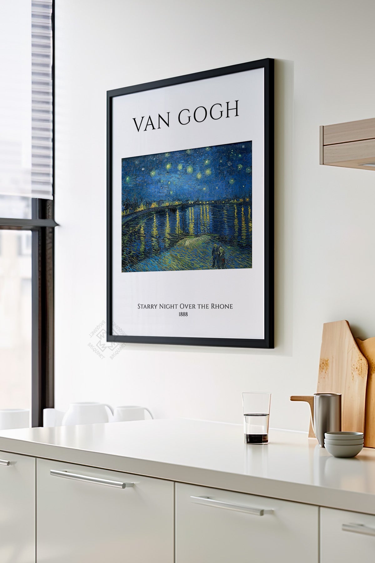 Vincent Van Gogh Serisi Siyah Çerçeveli Poster, Tablo Duvar Dekoru No:7