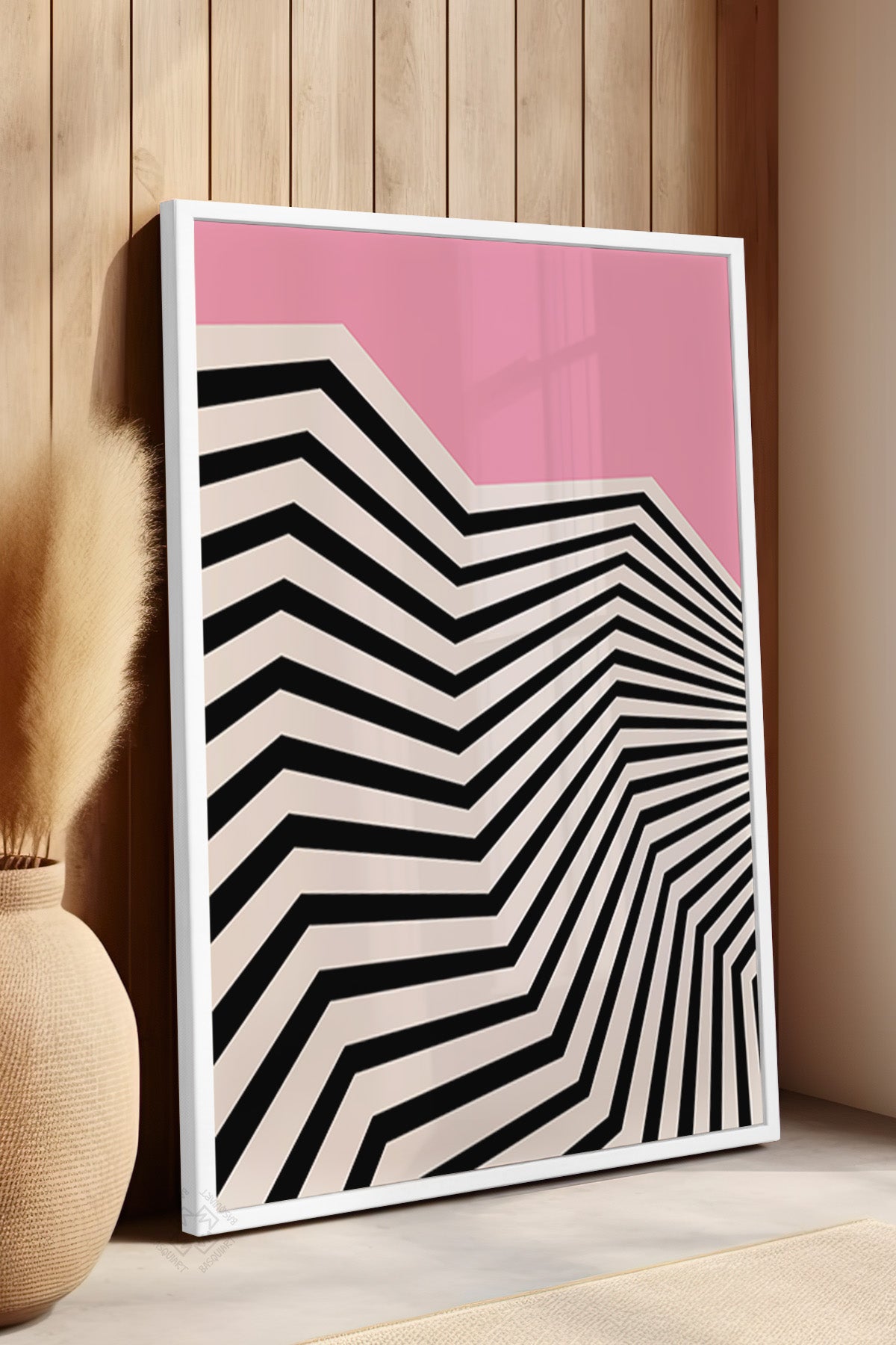 Bauhaus Serisi Beyaz Çerçeveli Poster, Tablo No:65