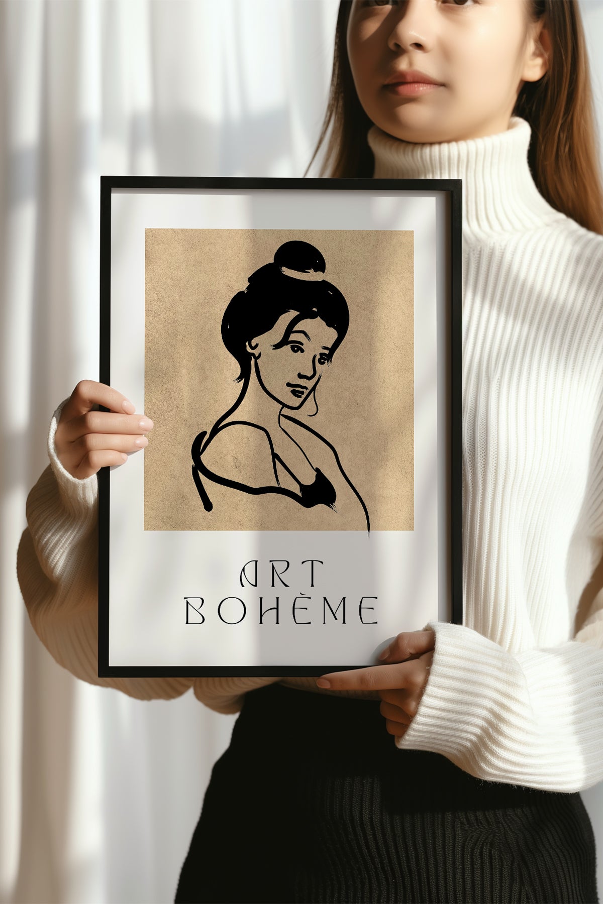 Bohemian Serisi Siyah Çerçeveli Poster, Tablo No:94