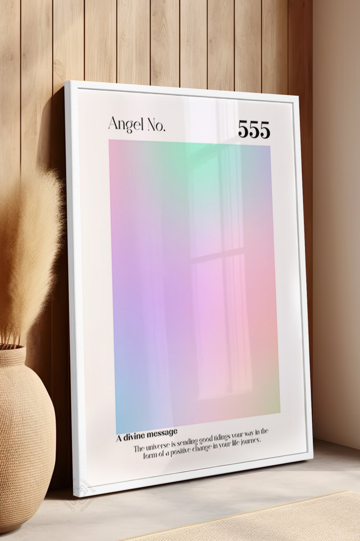 Aura Serisi Beyaz Çerçeveli Poster, Tablo No:71