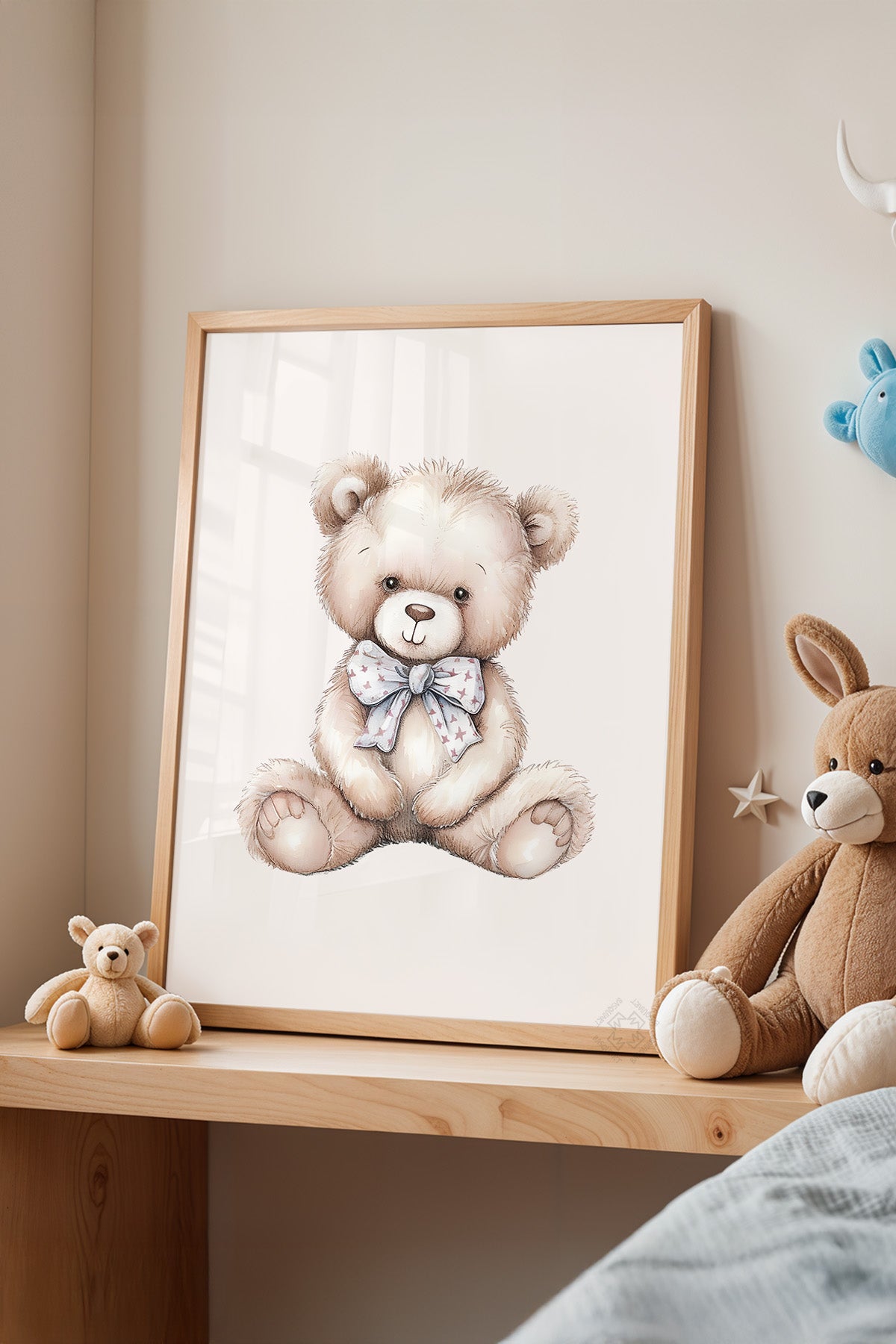 Çocuk Odası, Bebek Odası Ahşap Çerçeveli Poster, Tablo No:57