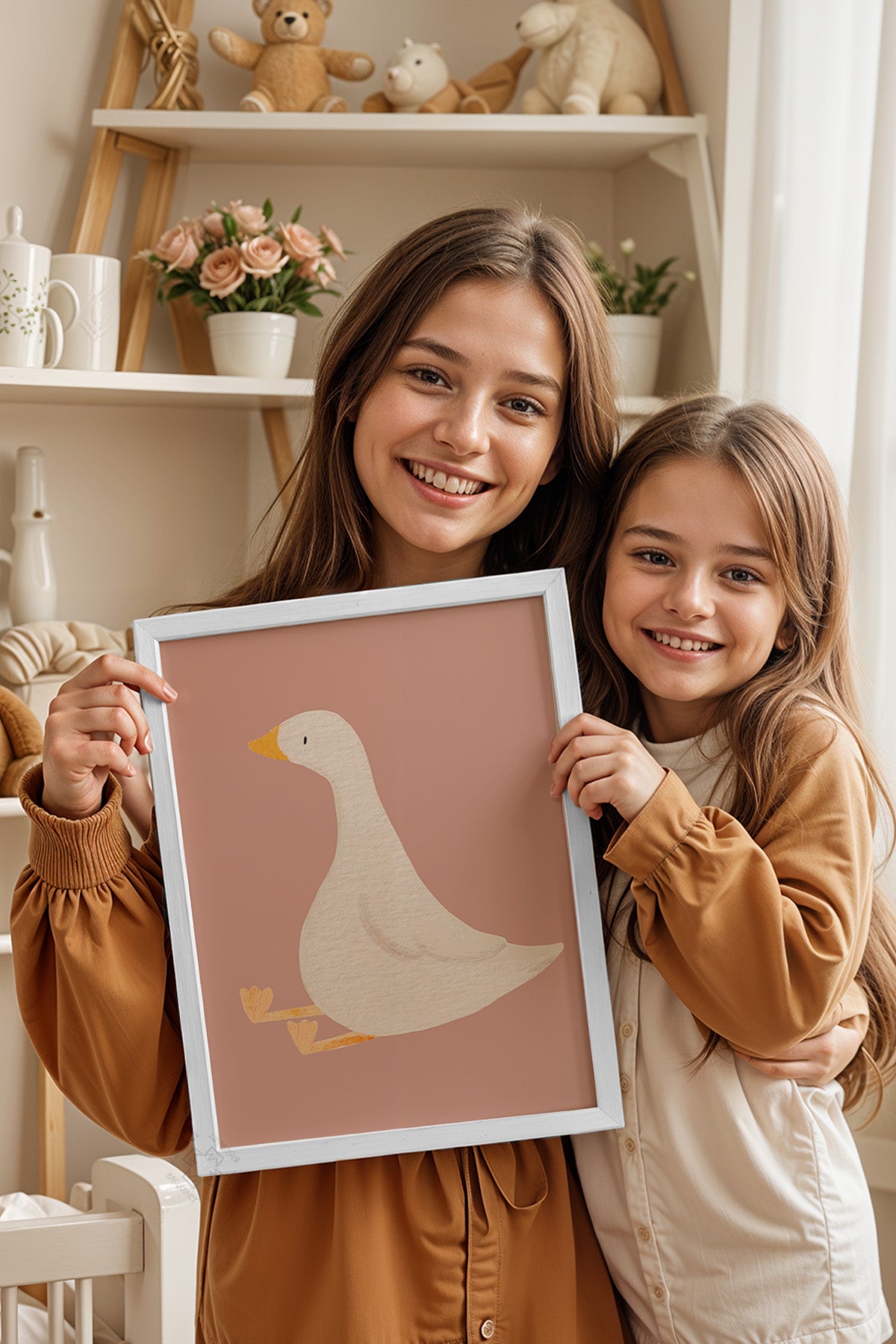 Çocuk Odası, Bebek Odası Beyaz Çerçeveli Poster, Tablo No:67
