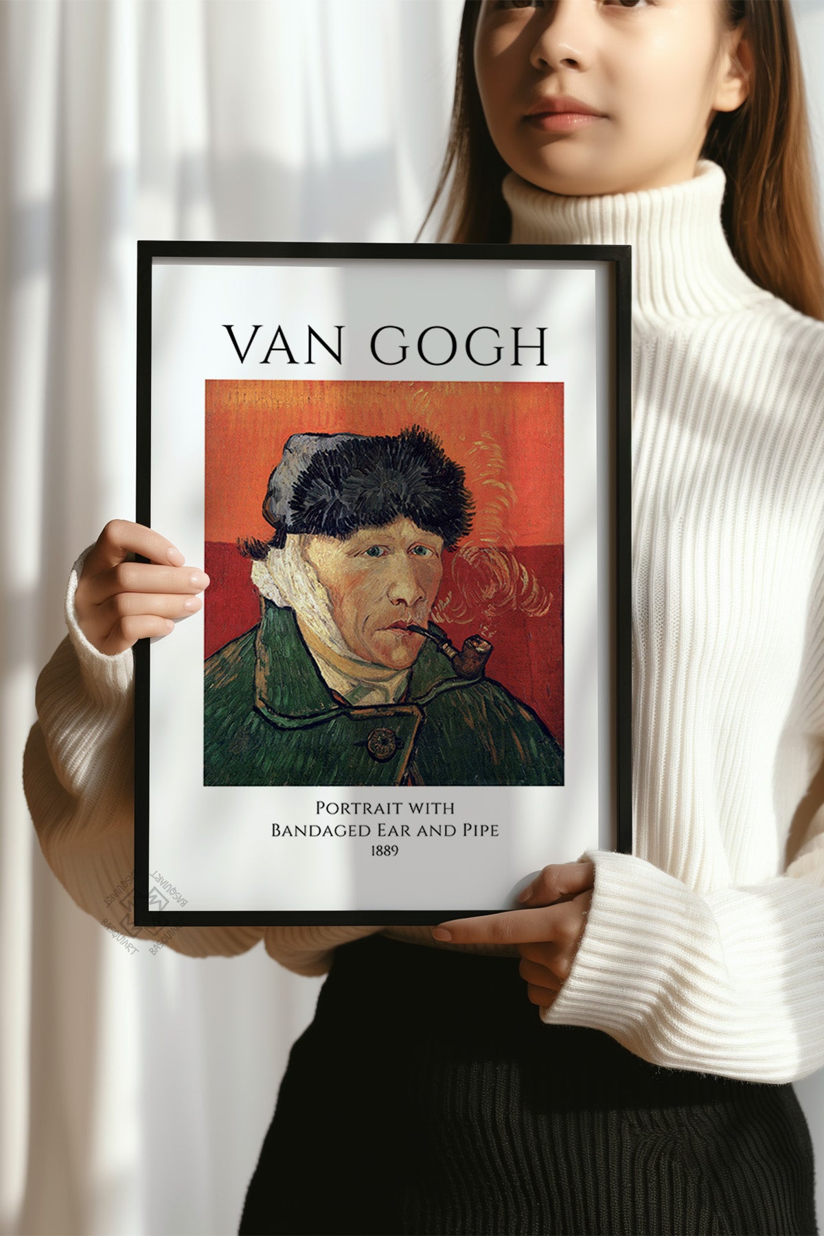 Vincent Van Gogh Serisi Siyah Çerçeveli Poster, Tablo Duvar Dekoru No:26