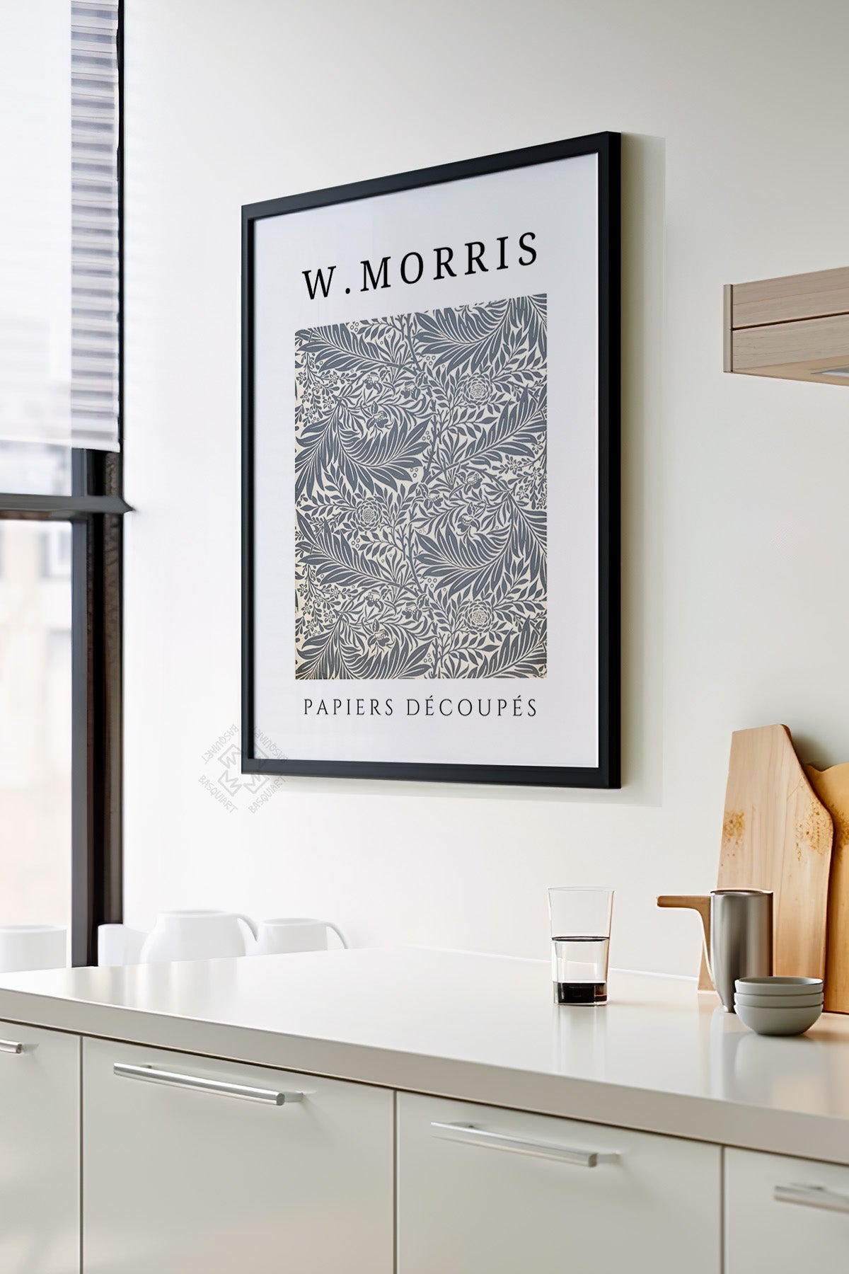 William Morris Serisi Siyah Çerçeveli Poster, Tablo Duvar Dekoru No:5