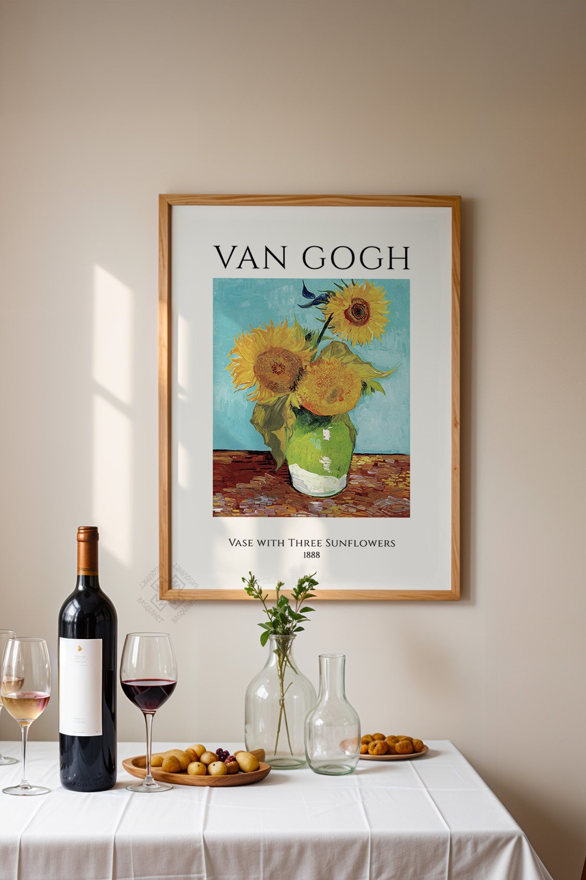 Vincent Van Gogh Serisi Ahşap Çerçeveli Poster, Tablo Duvar Dekoru No:21